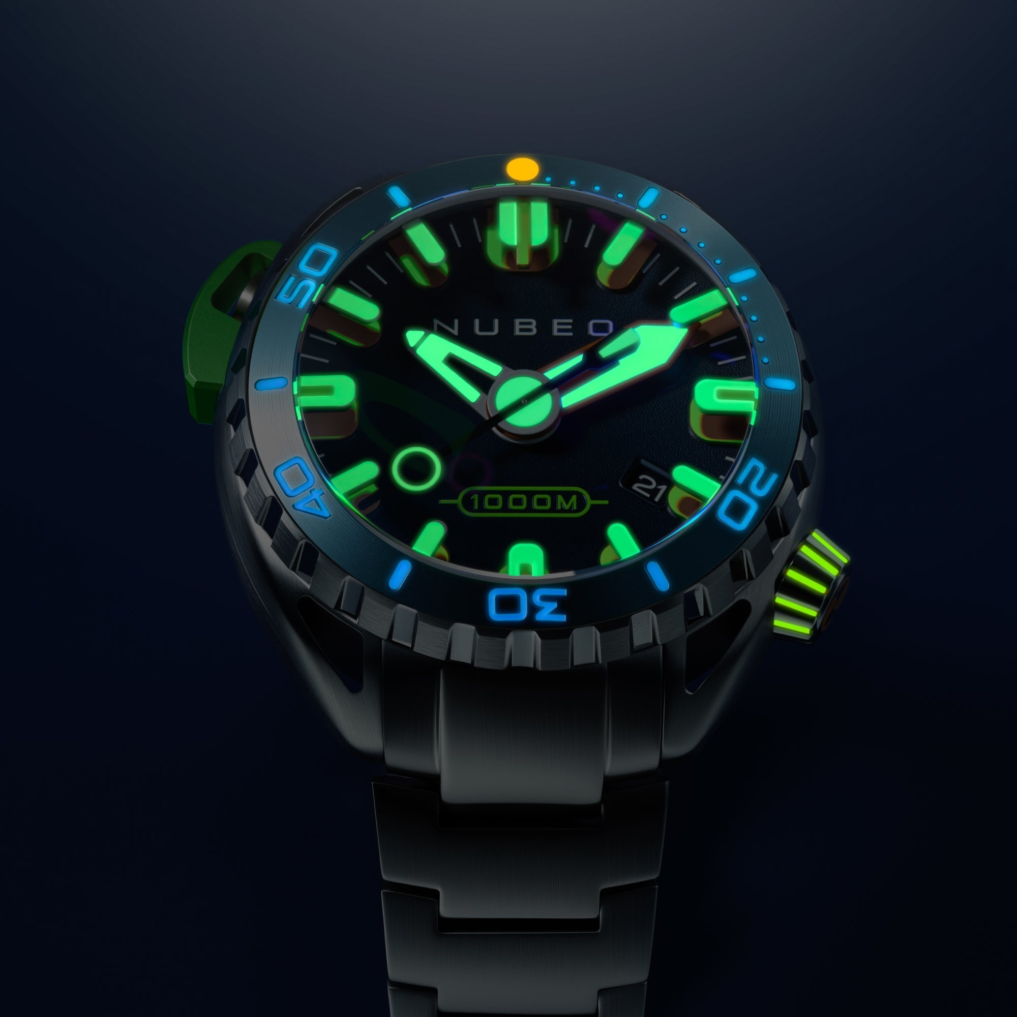 NUBEO Nubeo Aluminaut Automatic Limited Edition Marine Blue Men's Watch NB-6115-66