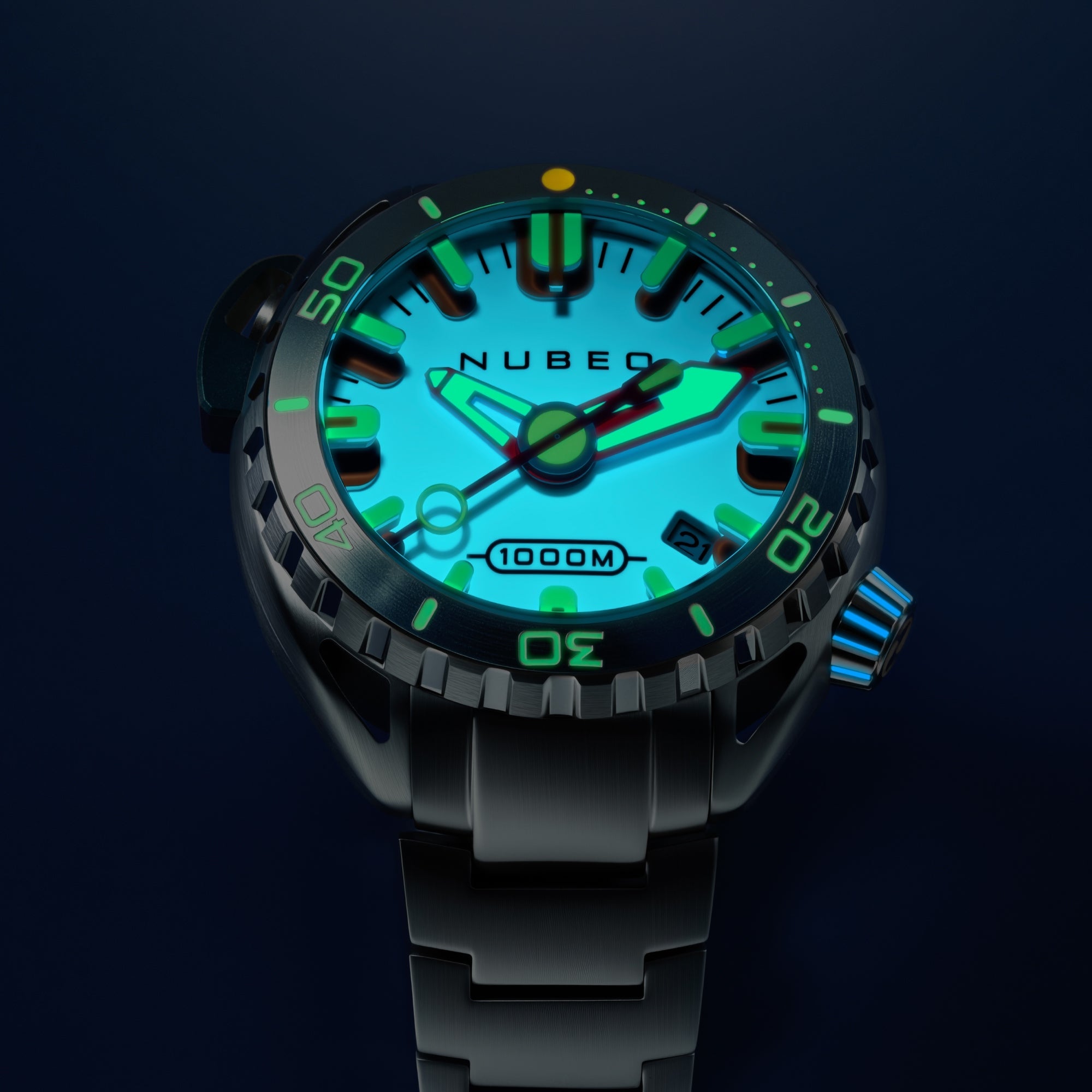 NUBEO Nubeo Aluminaut Automatic Limited Edition Lume Grey Men's Watch NB-6115-77