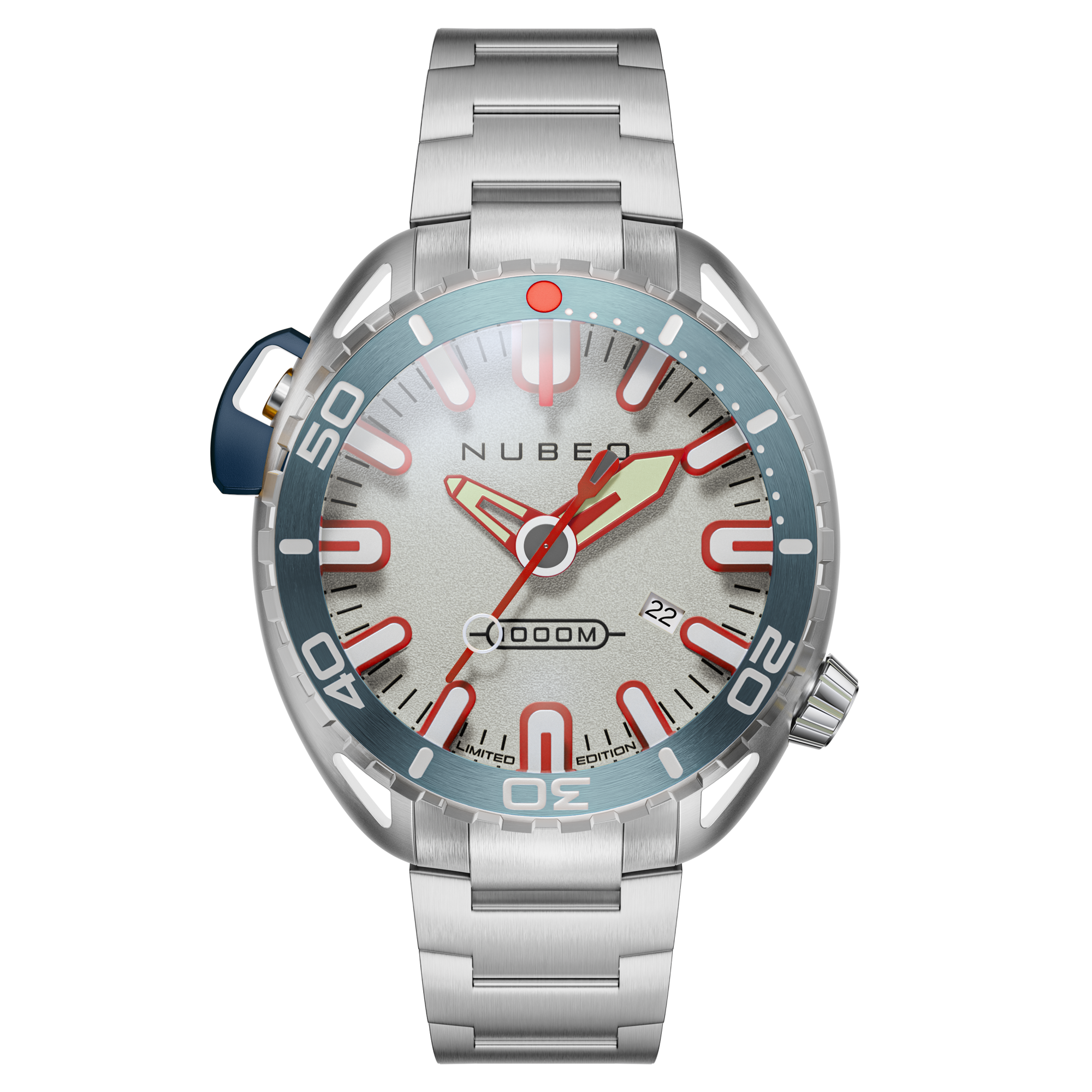 NUBEO Nubeo Aluminaut Automatic Limited Edition Lume Grey Men's Watch NB-6115-77