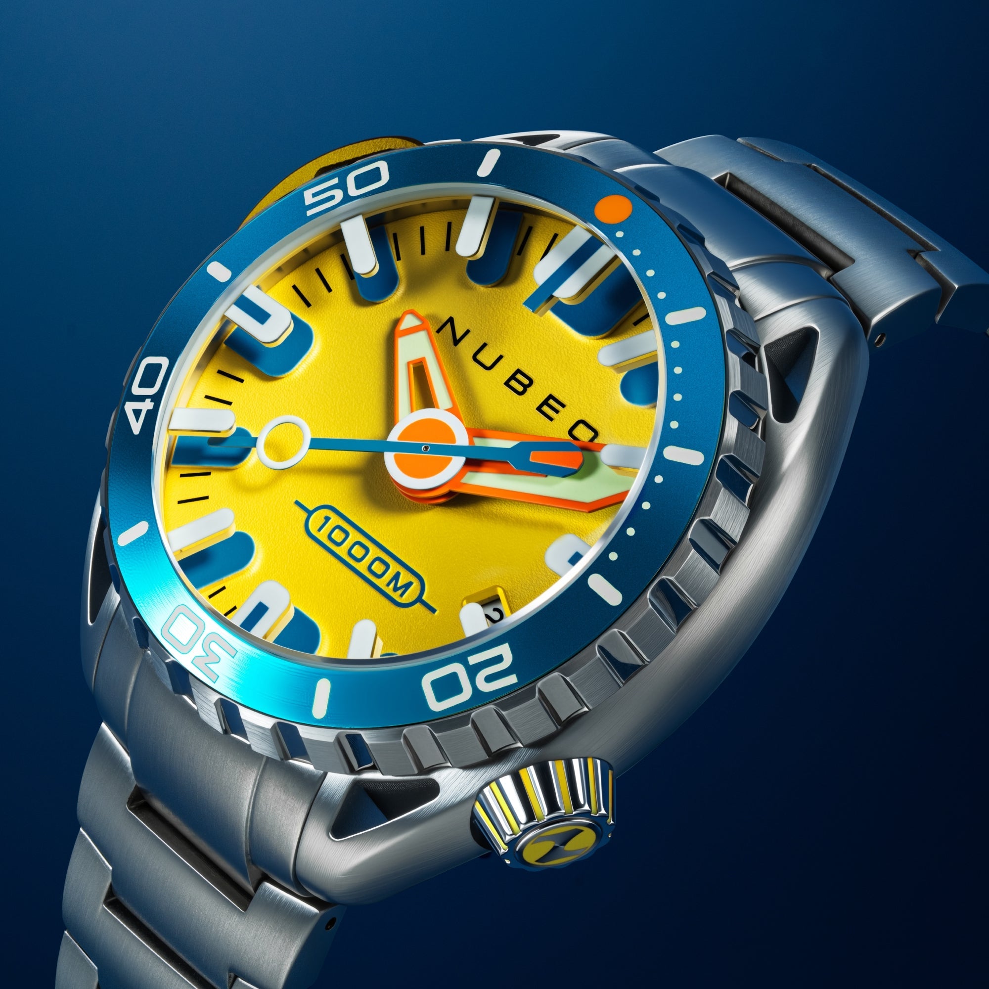 NUBEO Nubeo Aluminaut Automatic Limited Edition Vibrant Yellow Men's Watch NB-6115-88