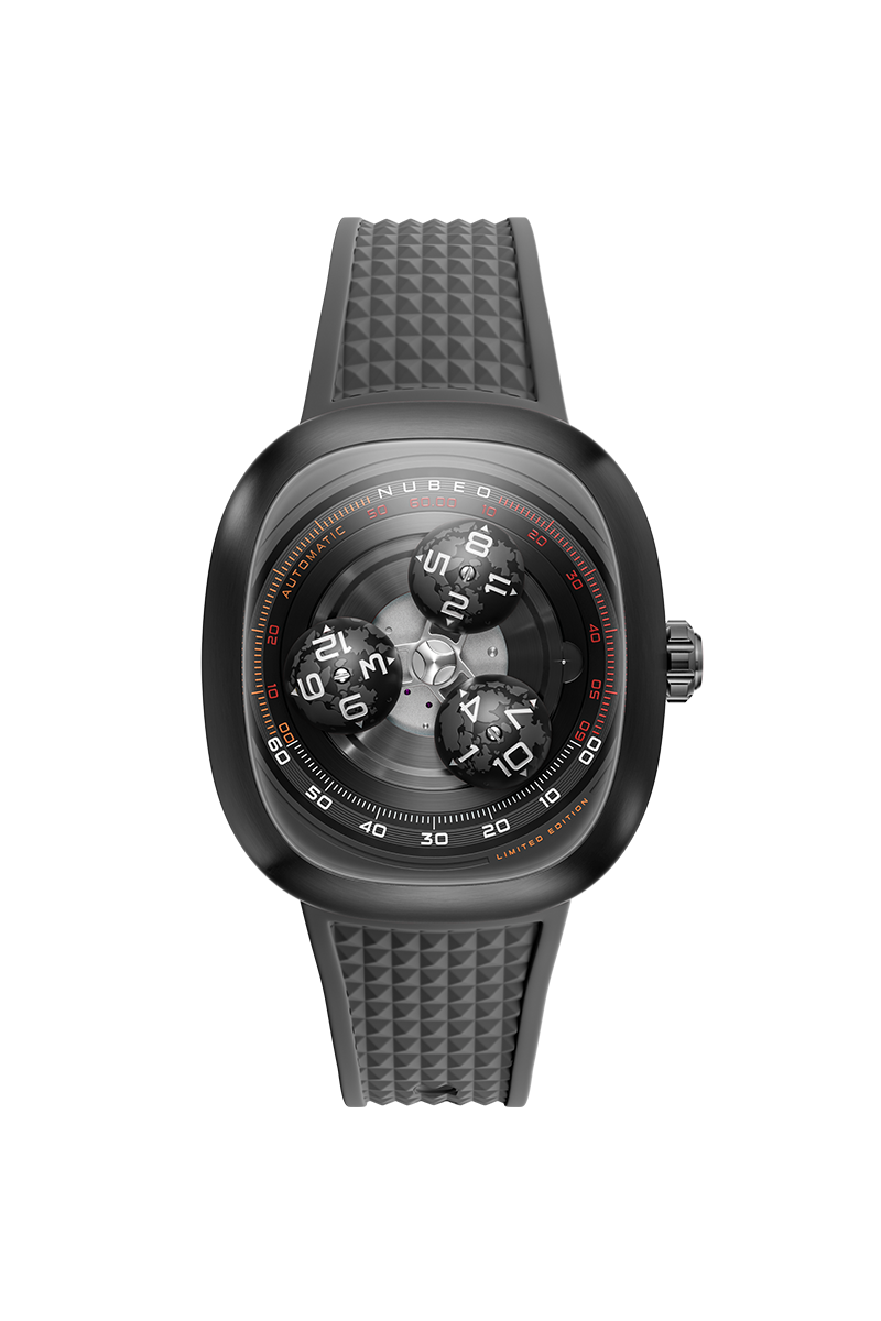 Nubeo Tri-Star Orbit Automatic Limited Edition Starlit Black Men's Watch NB-6116-08