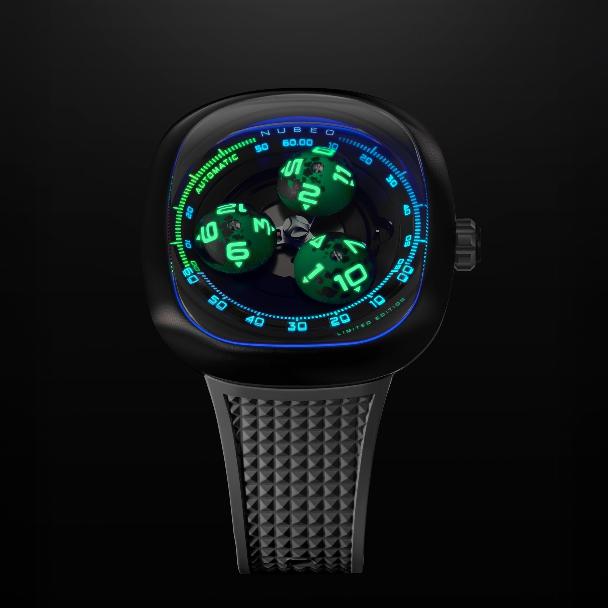 Nubeo Tri-Star Orbit Automatic Limited Edition Orion White Men's Watch NB-6116-09