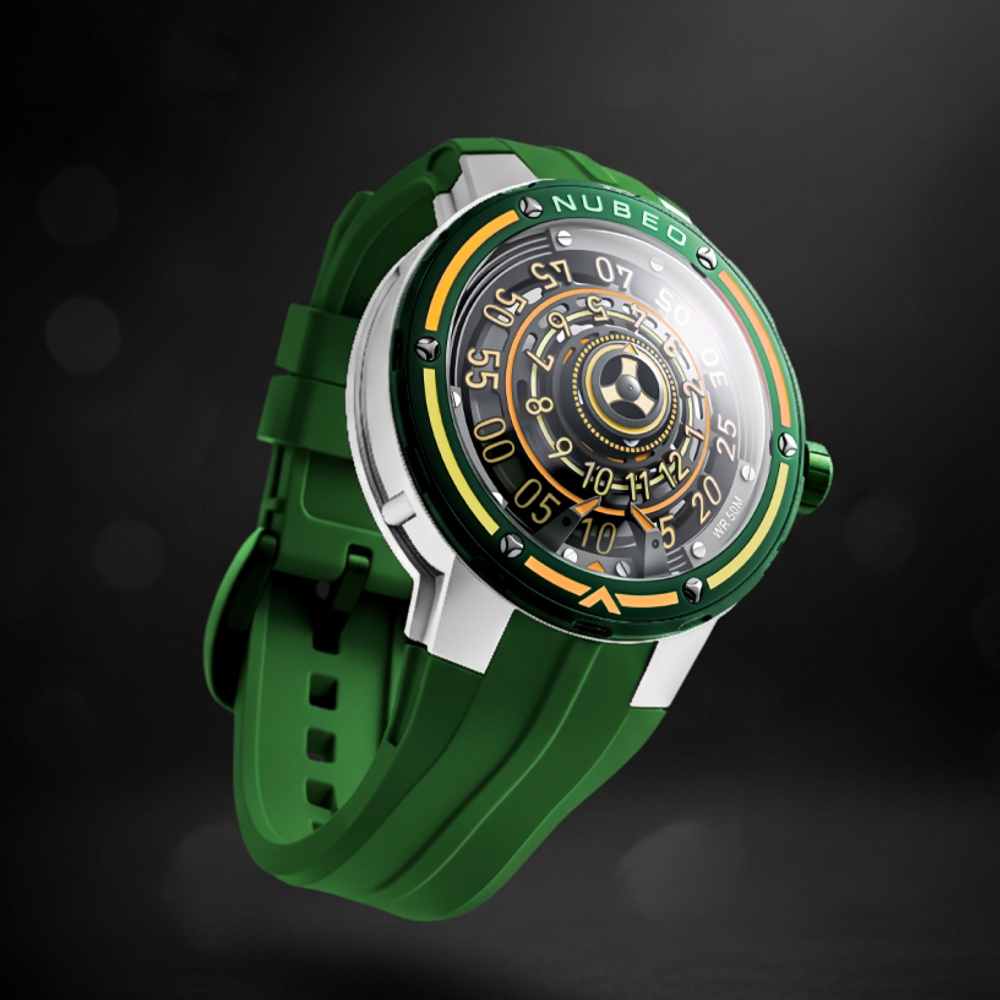 NUBEO Nubeo Orbiter Automatic Limited Edition Asteroid Green Men's Watch NB-6117-02