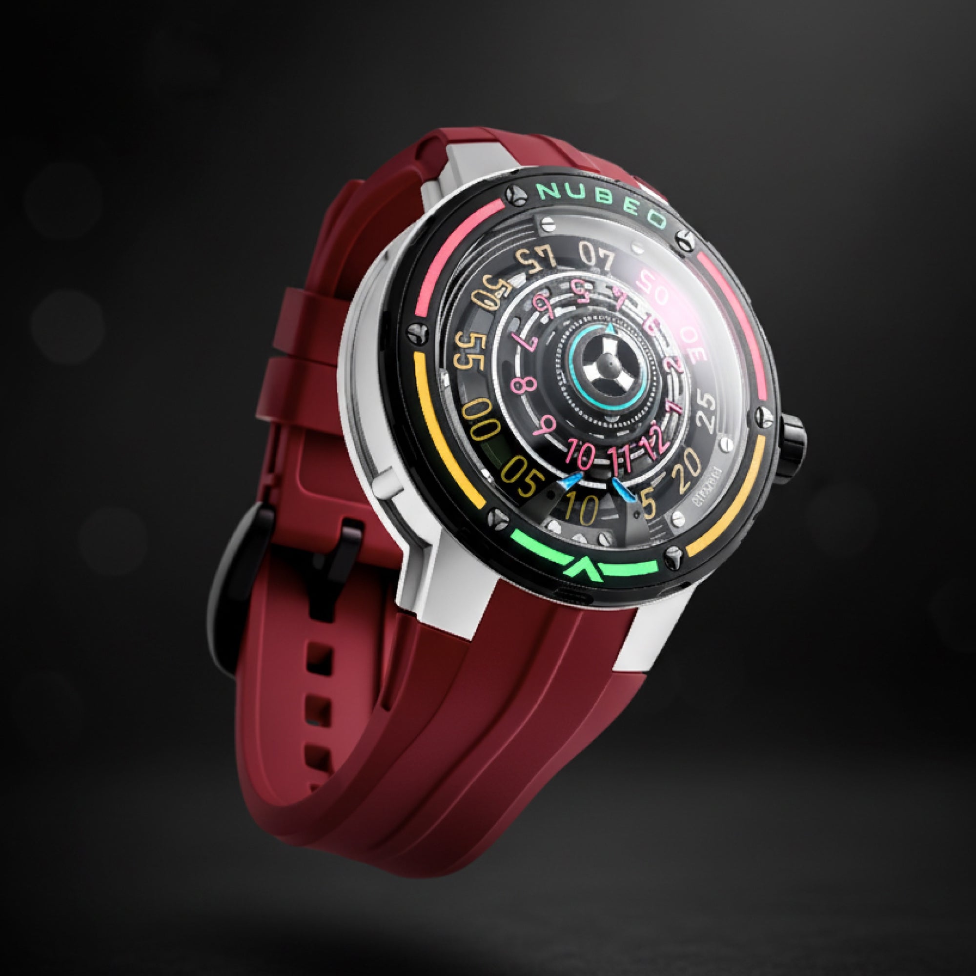 NUBEO Nubeo Orbiter Automatic Limited Edition Rocket Red Men's Watch NB-6117-04