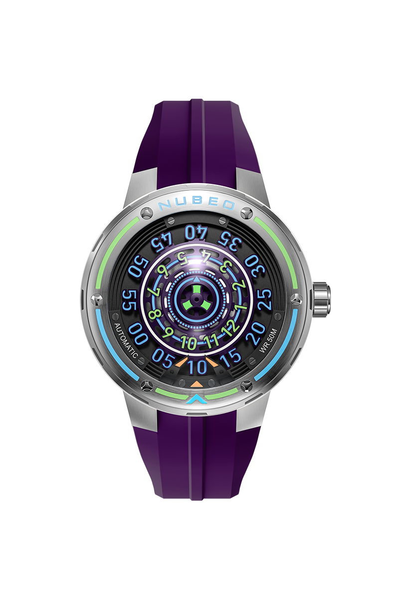 NUBEO Nubeo Orbiter Automatic Limited Edition Planetary Purple Men's Watch NB-6117-07