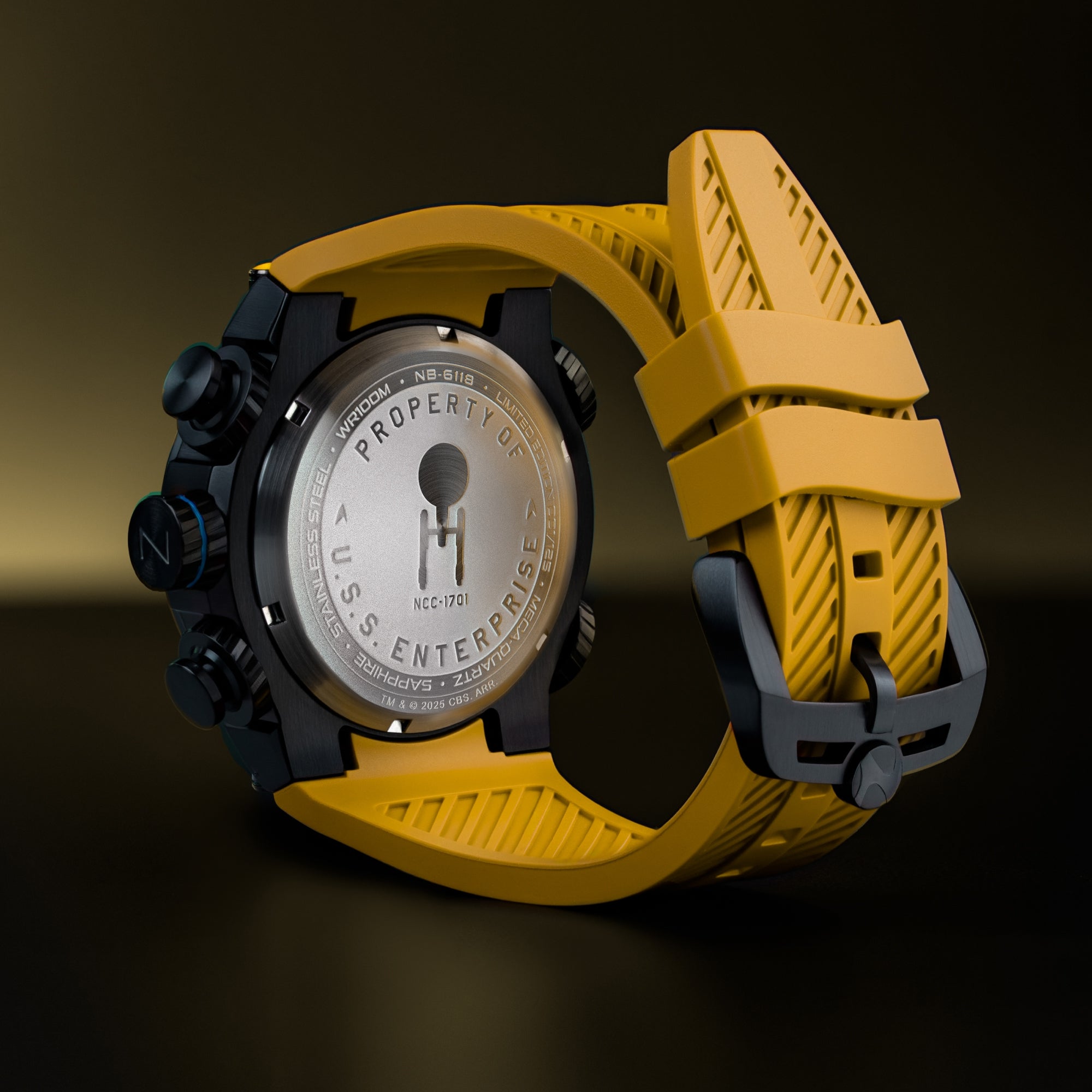 Nubeo Deimos Chronograph Star Trek Galileo Limited Edition Starship Yellow Men's Watch NB-6118-02