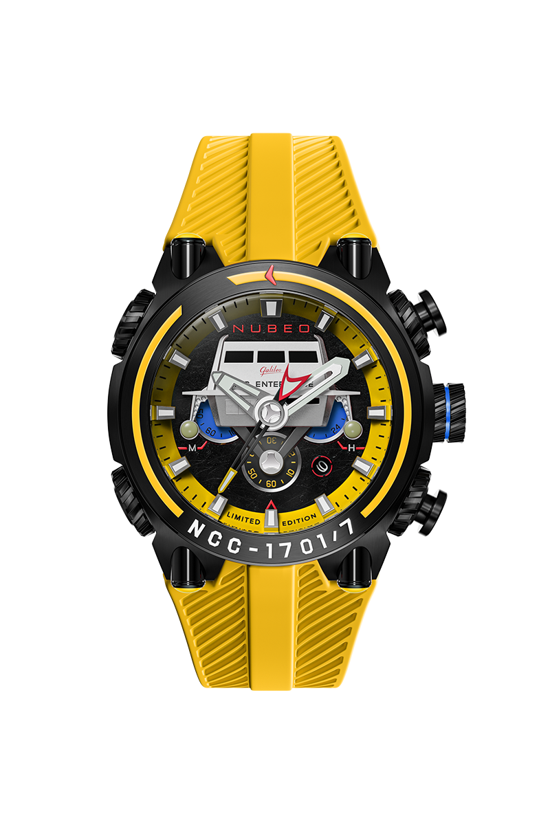 Nubeo Deimos Chronograph Star Trek Galileo Limited Edition Starship Yellow Men's Watch NB-6118-02