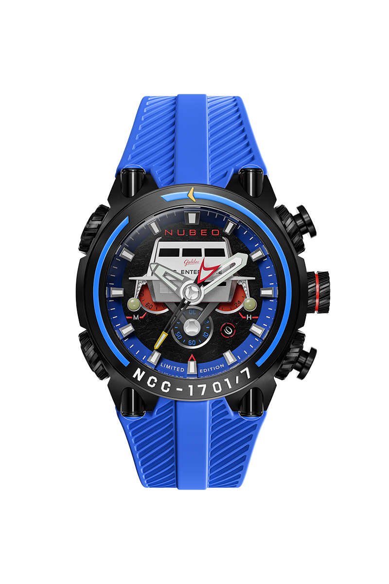 Nubeo Deimos Chronograph Star Trek Galileo Limited Edition Starship Blue Men's Watch NB-6118-03