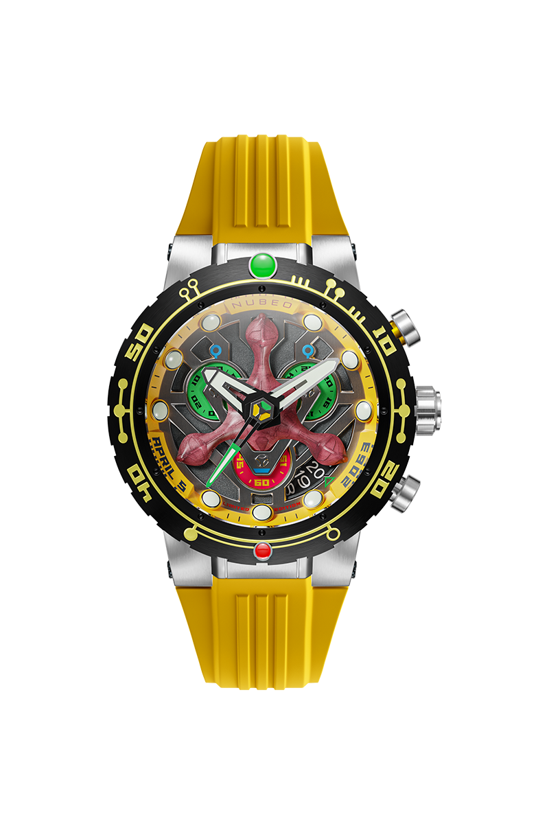 Nubeo Opportunity Chronograph Star Trek First Contact Day Limited Edition Celestial Yellow Men's Watch NB-6119-04