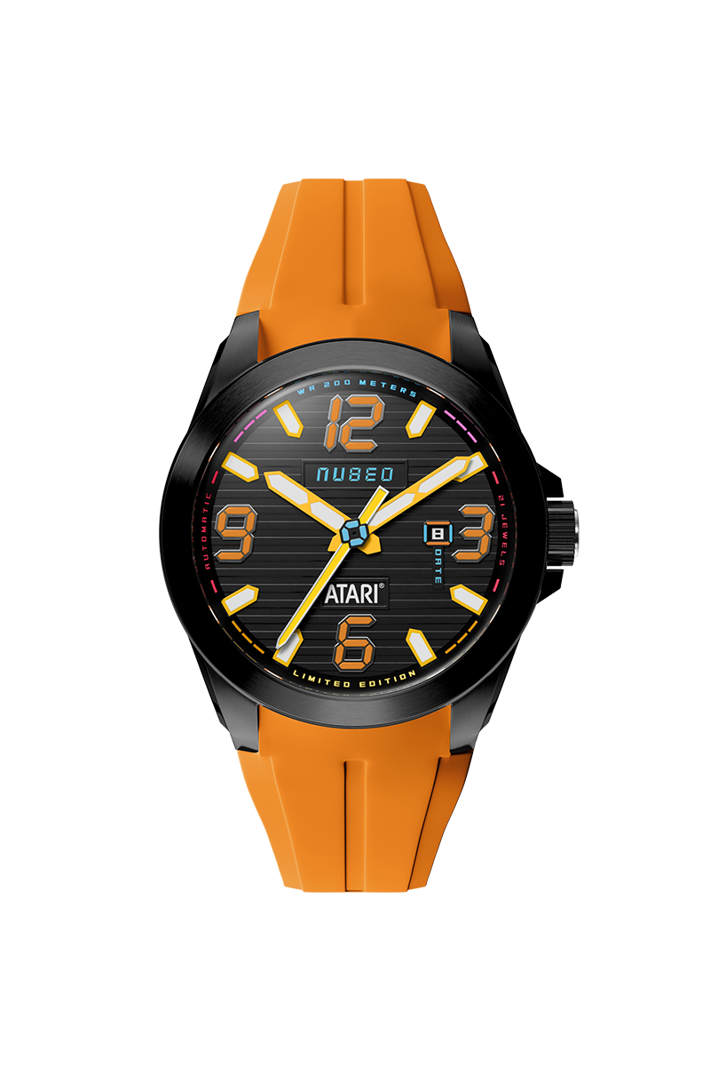 Nubeo Torrent Automatic Atari Rainbow Limited Edition Orange Curve Men's Watch NB-6121-05