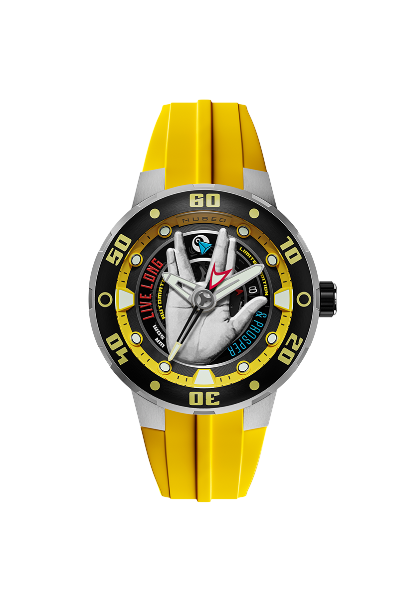 Nubeo Mariner Automatic Star Trek Live Long & Prosper Limited Edition Vulcan Yellow Men's Watch NB-6122-01