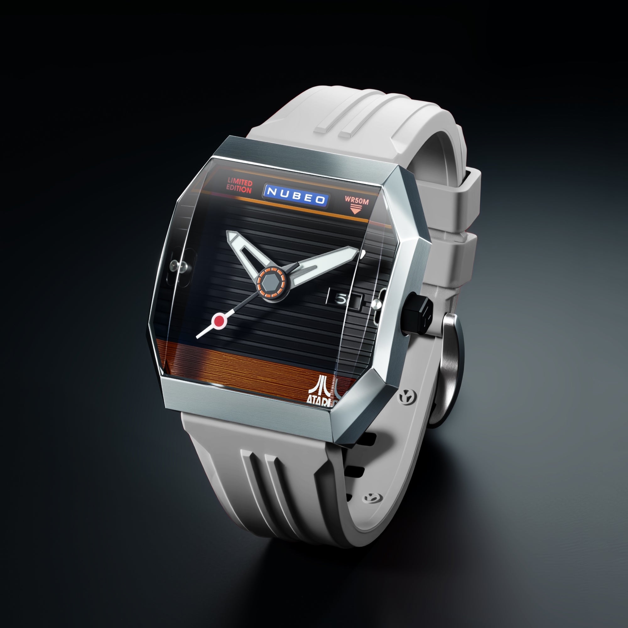 Nubeo Console Automatic Atari 2600 Limited Edition Joystick Shadow Men's Watch NB-6123-01