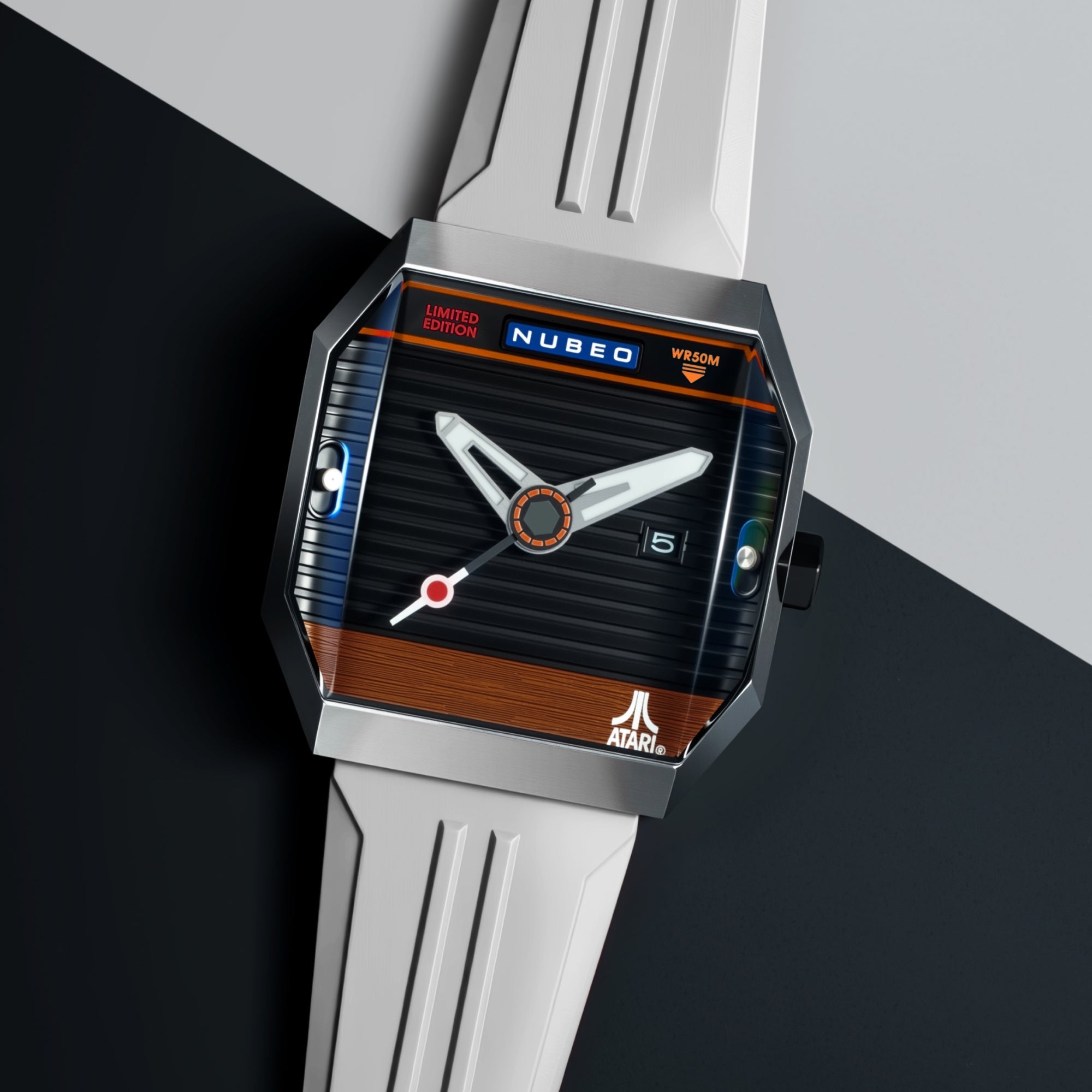 Nubeo Console Automatic Atari 2600 Limited Edition Joystick Shadow Men's Watch NB-6123-01
