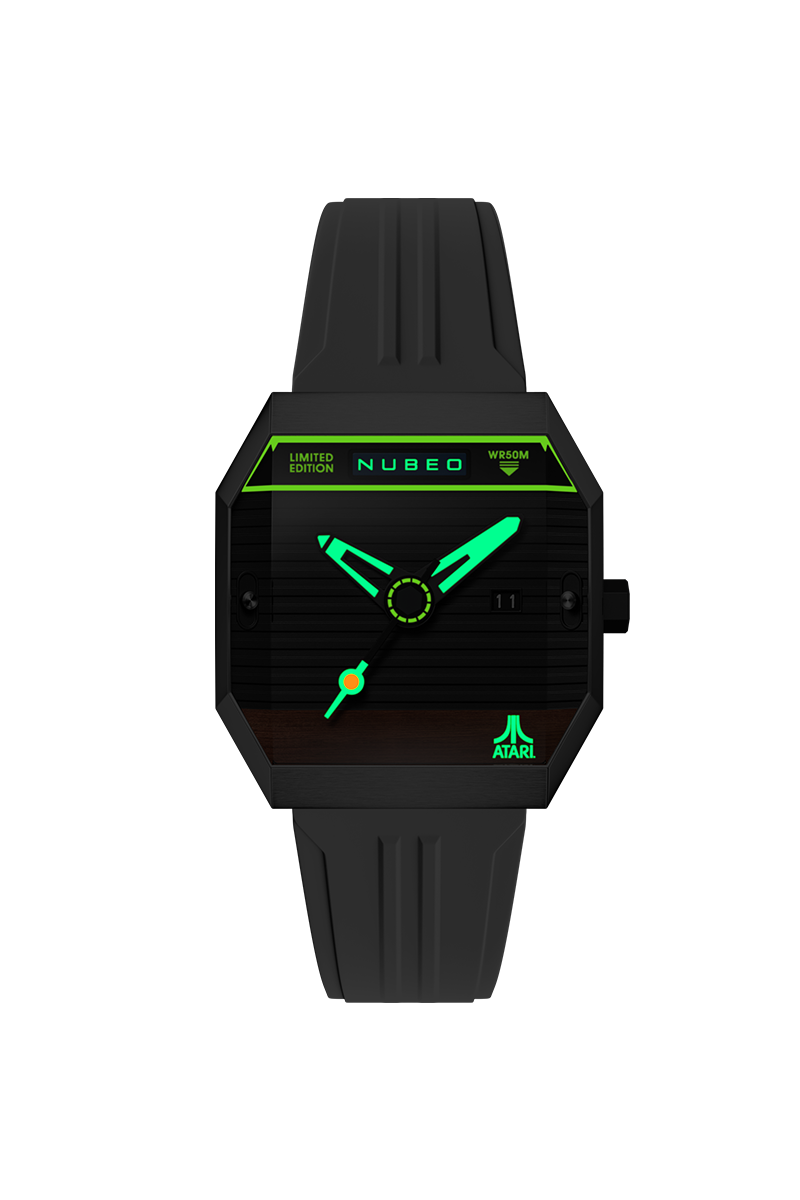Nubeo Console Automatic Atari 2600 Limited Edition Joystick Shadow Men's Watch NB-6123-01