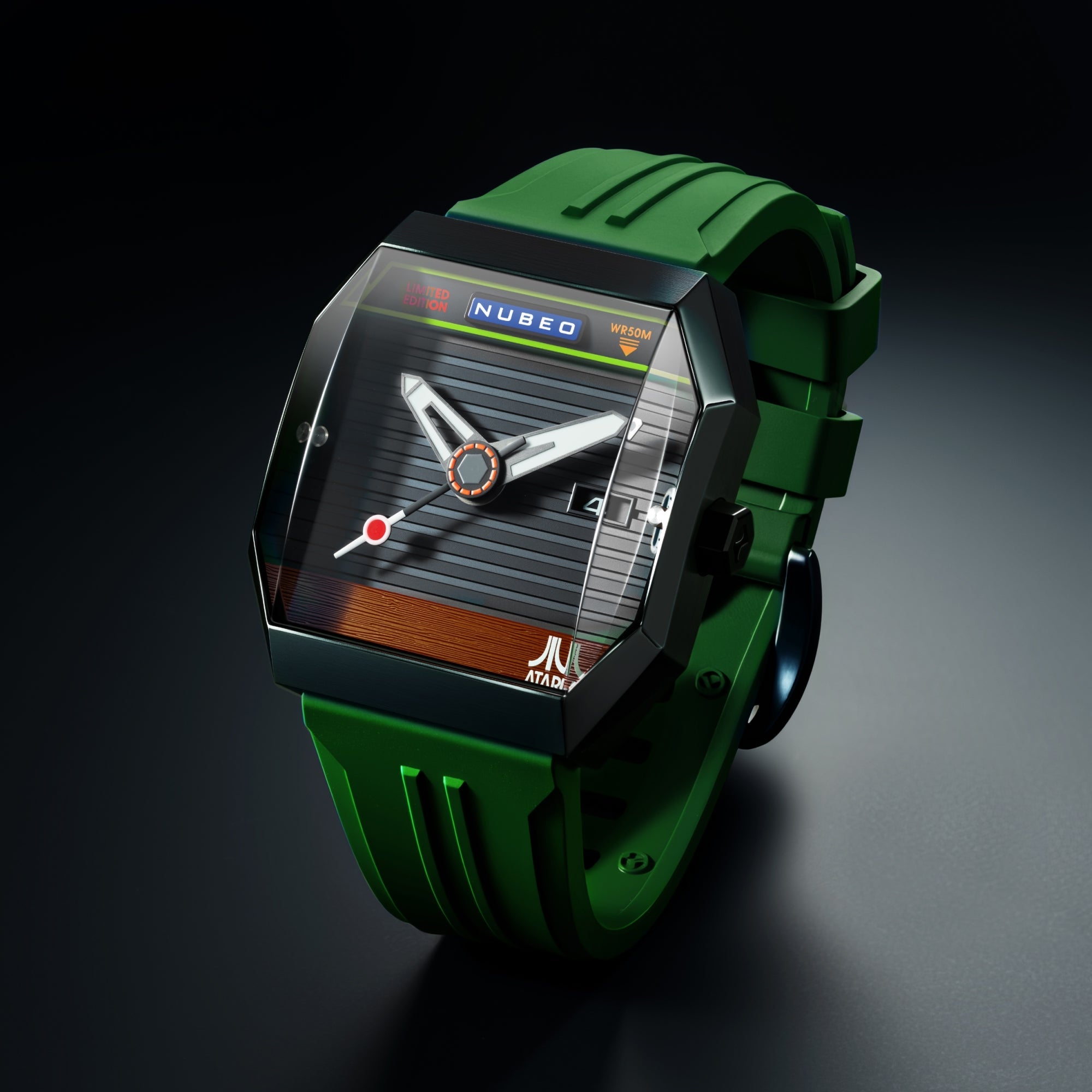 Nubeo Console Automatic Atari 2600 Limited Edition Arcade Forest Men's Watch NB-6123-05