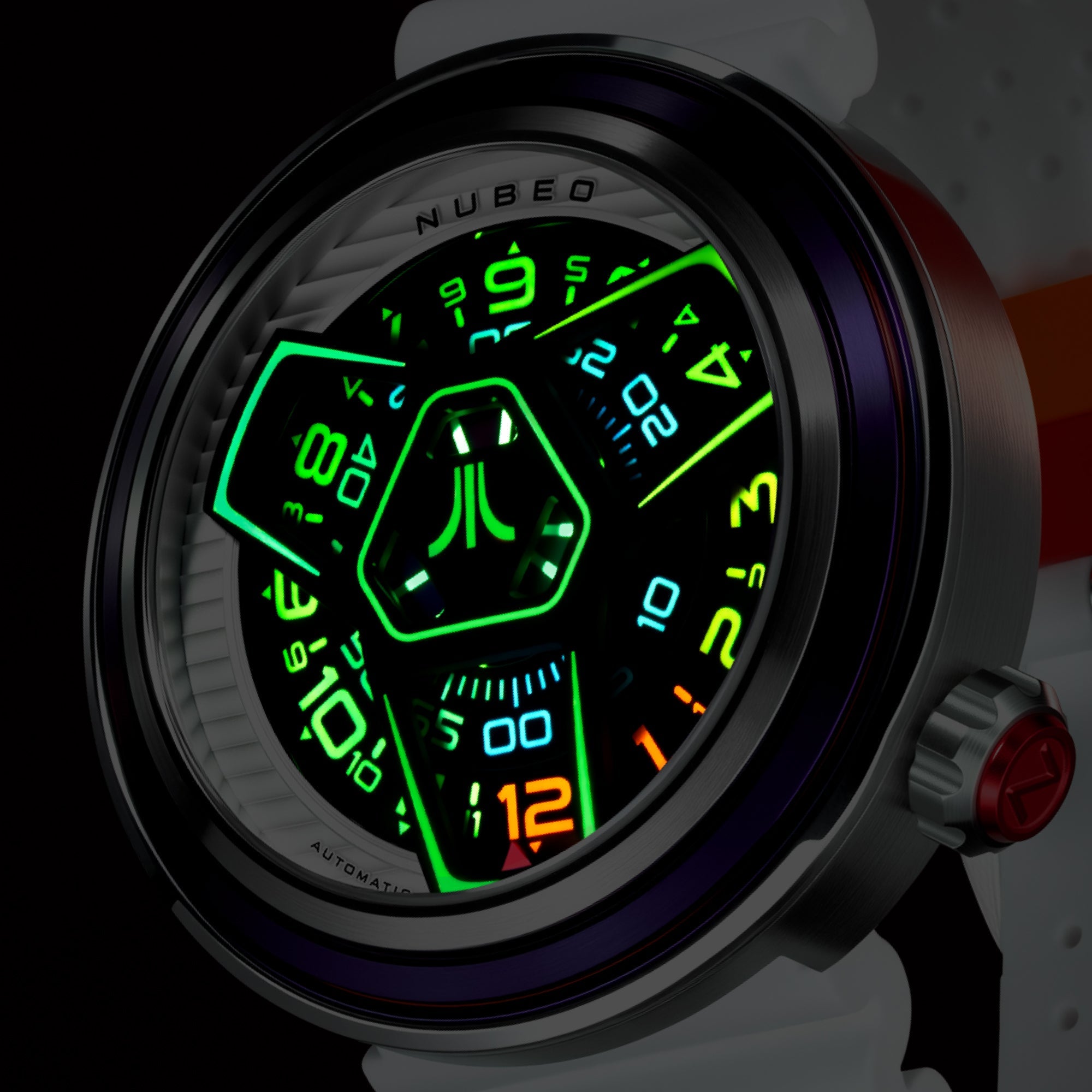 Nubeo Ventana Automatic Atari Retro Gamer Limited Edition Pixel Pulse Men's Watch NB-6125-01