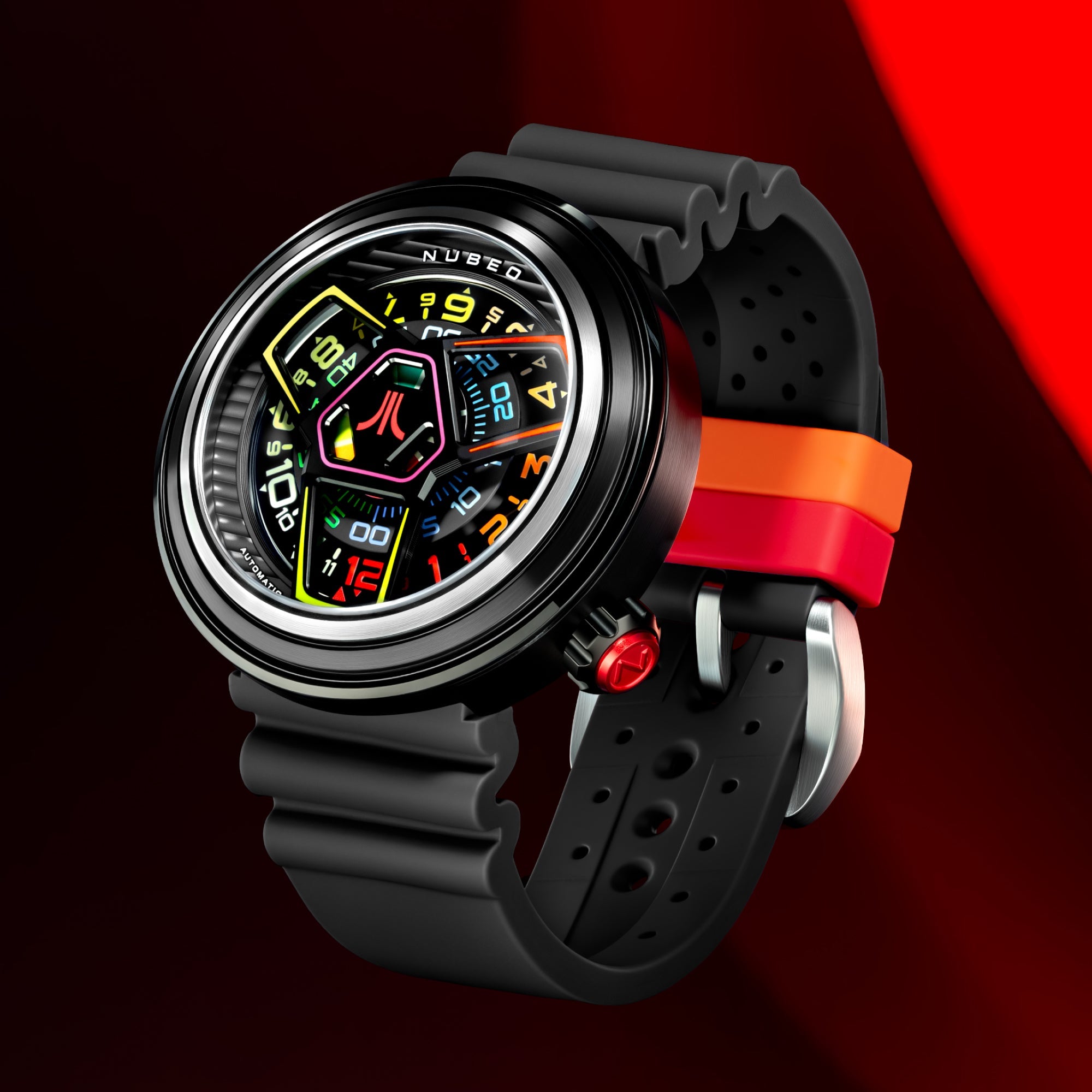 Nubeo Ventana Automatic Atari Retro Gamer Limited Edition Retro Rhythm Men's Watch NB-6125-02
