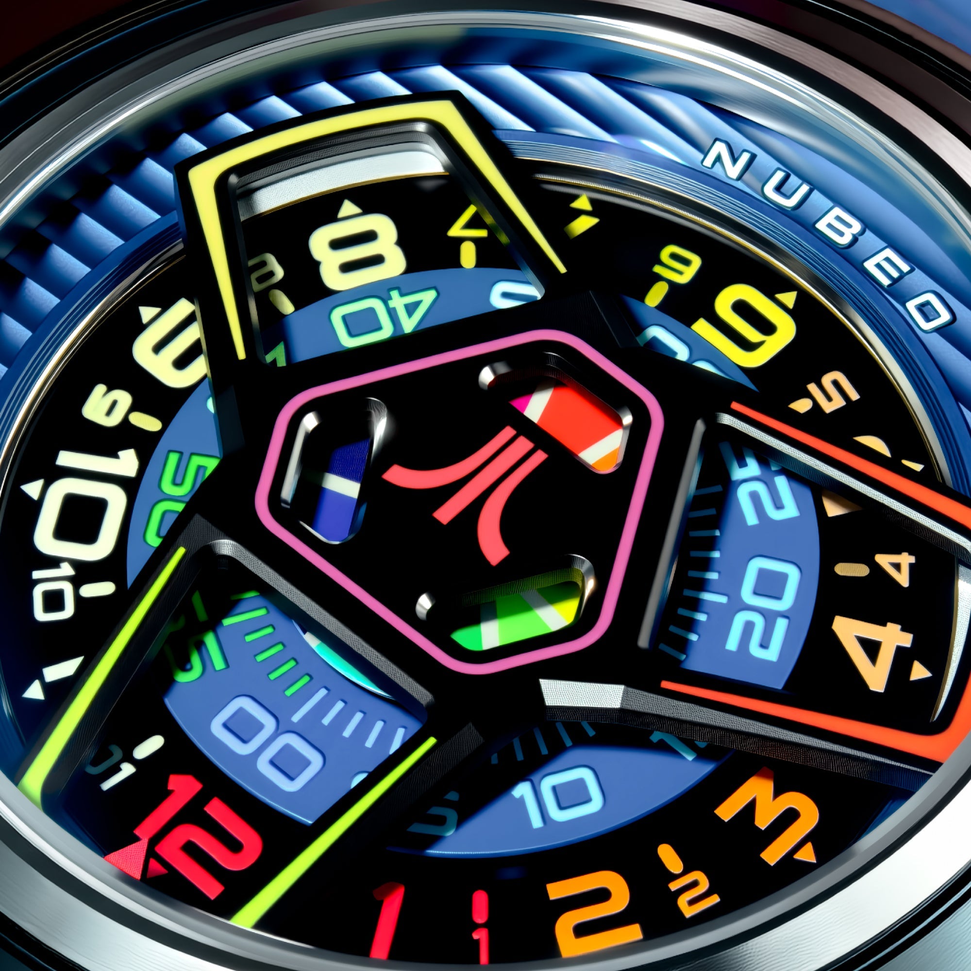 Nubeo Ventana Automatic Atari Retro Gamer Limited Edition Blue Beacon Men's Watch NB-6125-05