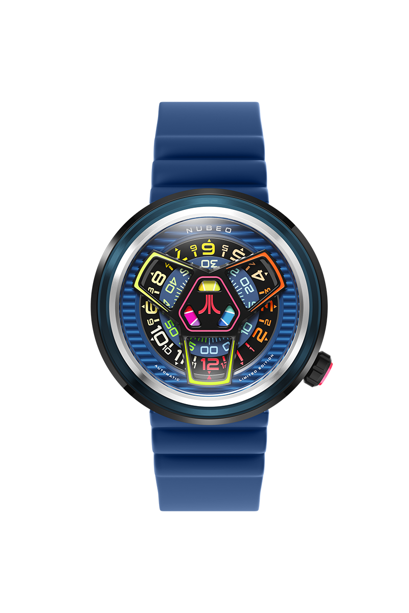 Nubeo Ventana Automatic Atari Retro Gamer Limited Edition Blue Beacon Men's Watch NB-6125-05