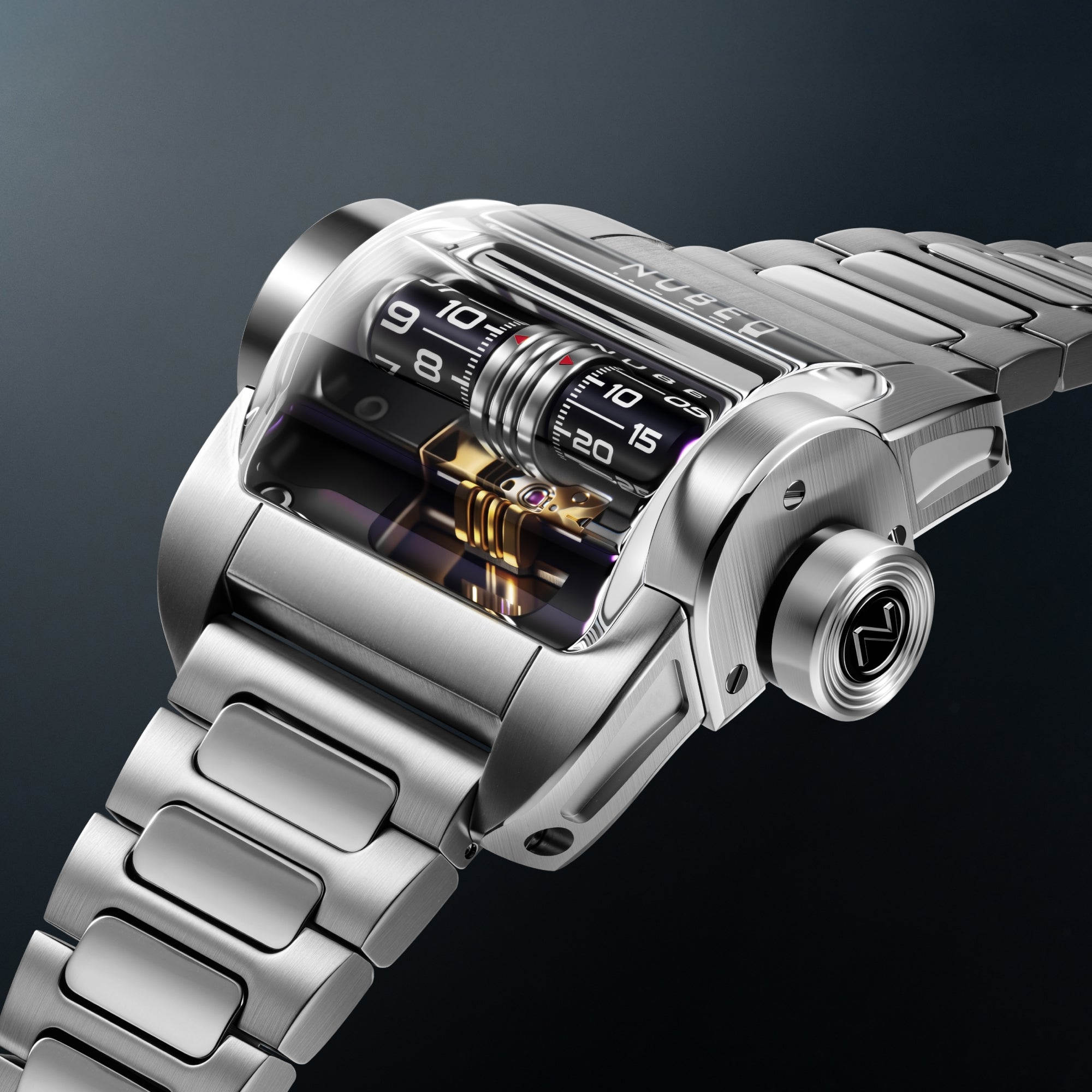 Nubeo Continuum Automatic Silver Shadow Men's Watch NB-6137-11