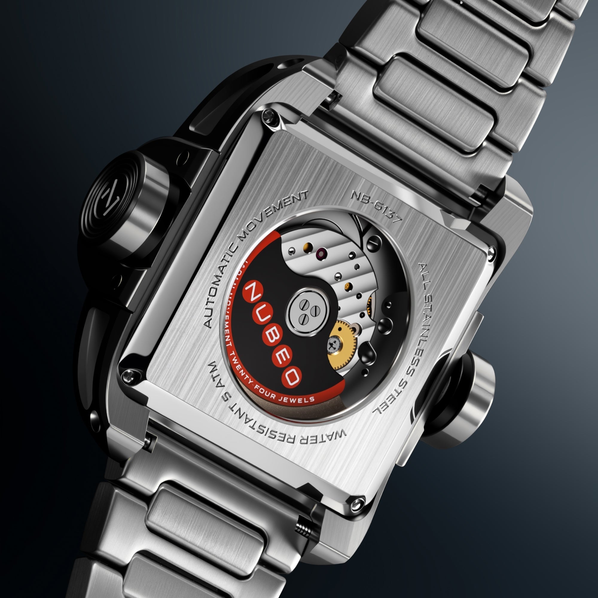 Nubeo Continuum Automatic Silver Shadow Men's Watch NB-6137-11