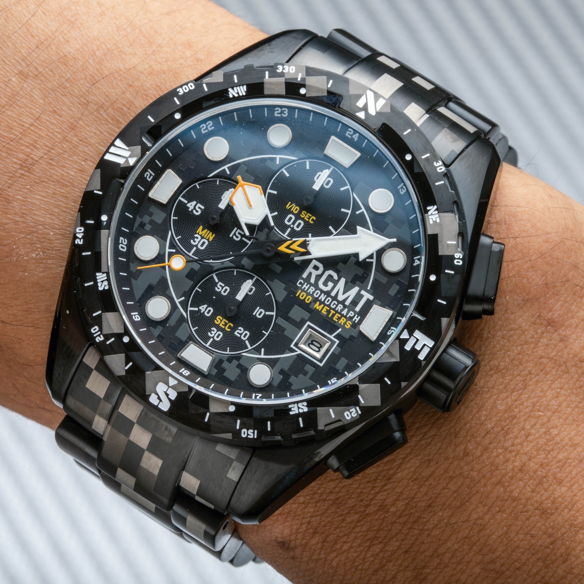 RGMT RGMT Surveyor Men's Japanese Quartz Camo Black Watch RG-8026-66