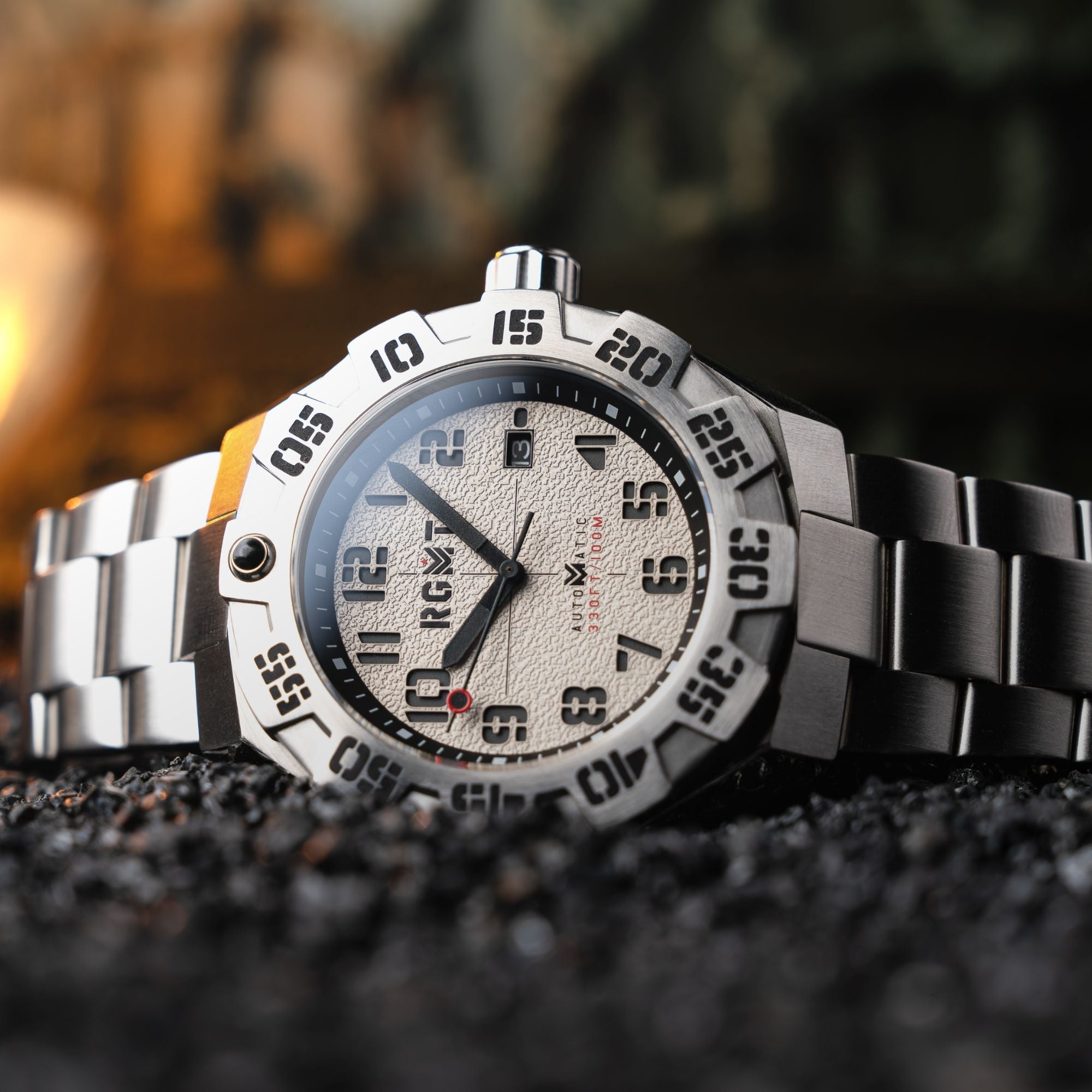 RGMT RGMT Field Master Automatic Milky White Men's Watch RG-8032-88