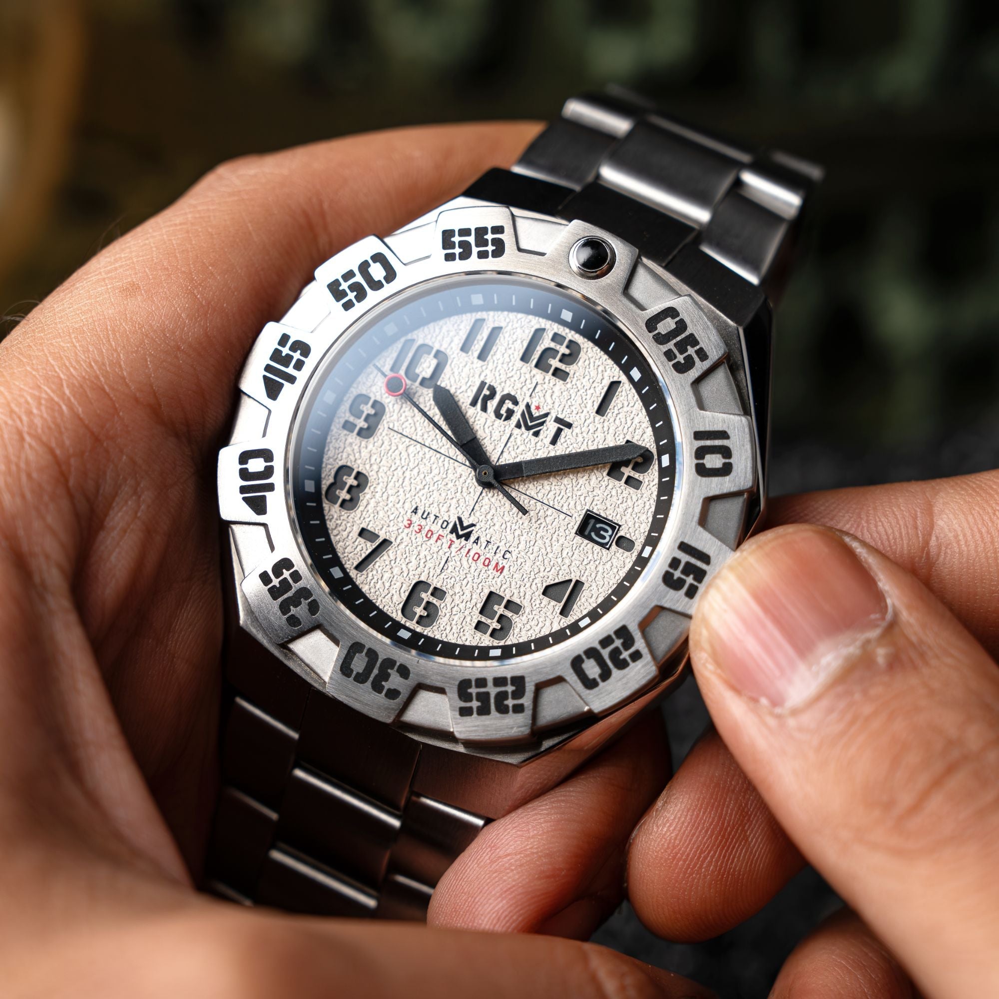 RGMT RGMT Field Master Automatic Milky White Men's Watch RG-8032-88