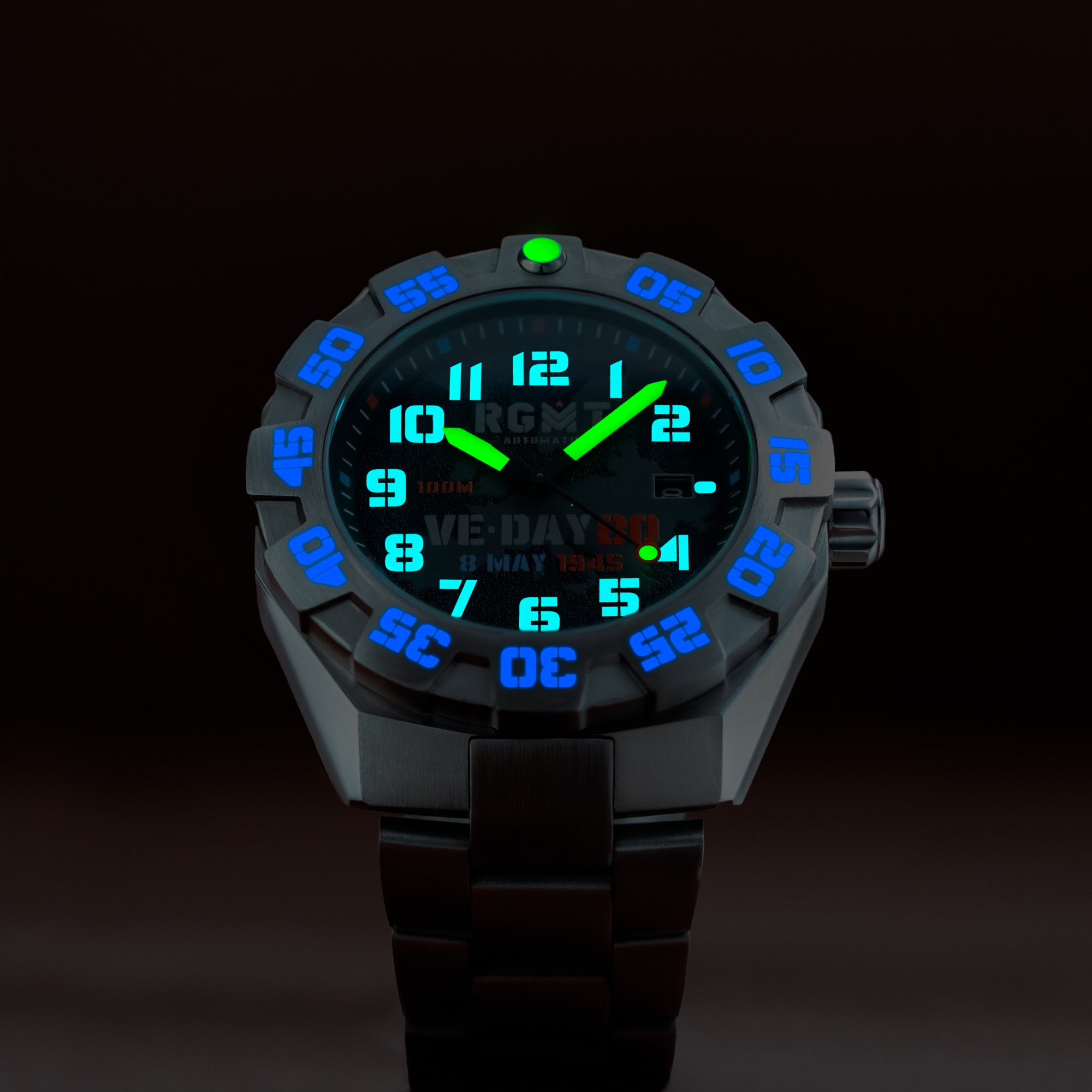 RGMT RGMT Field Master Automatic VE-Day 80TH Limited Edition Commemoration Black Men's Watch RG-8032-DD