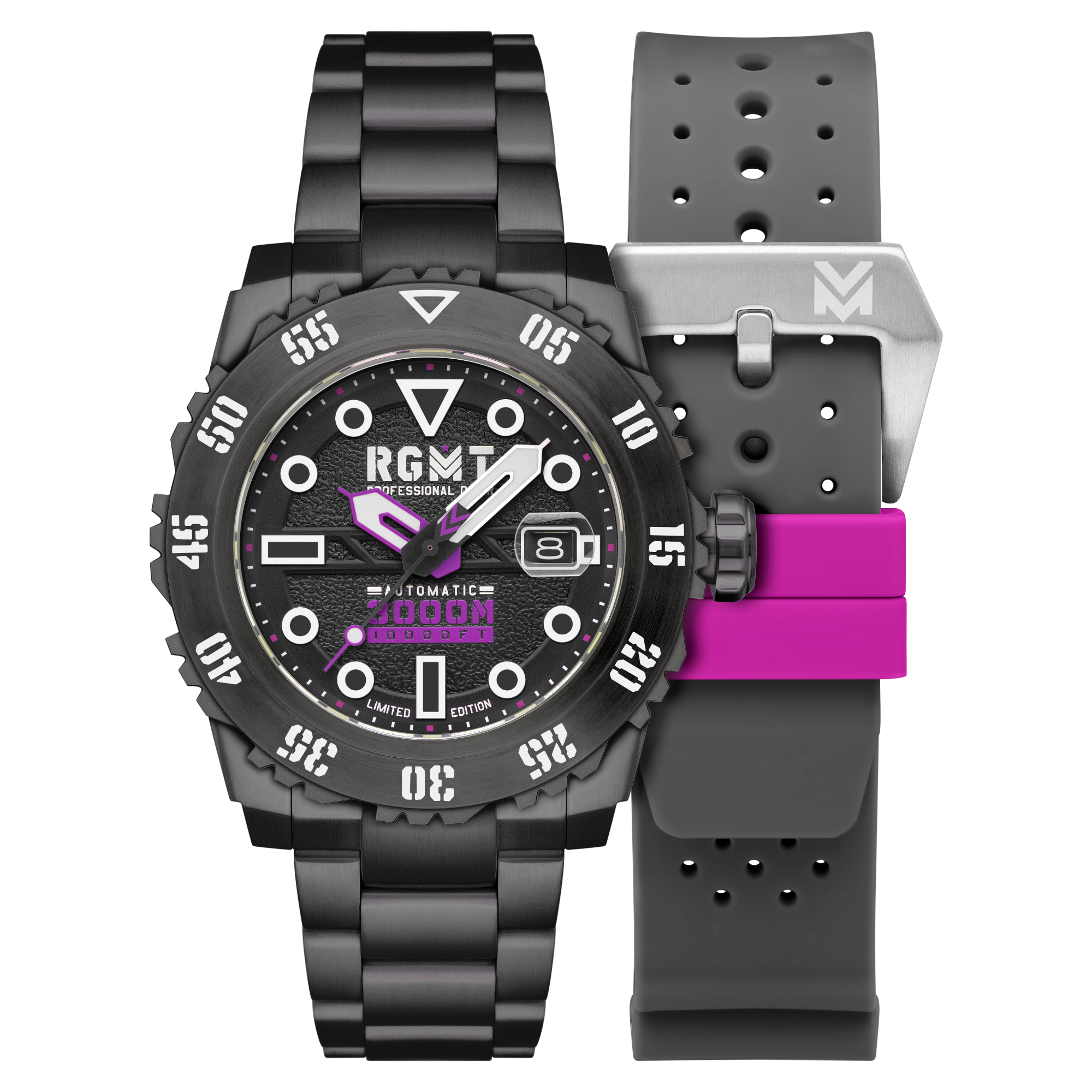 RGMT RGMT Ohio Automatic Limited Edition Fuchsia Black Watch RG-8034-0F