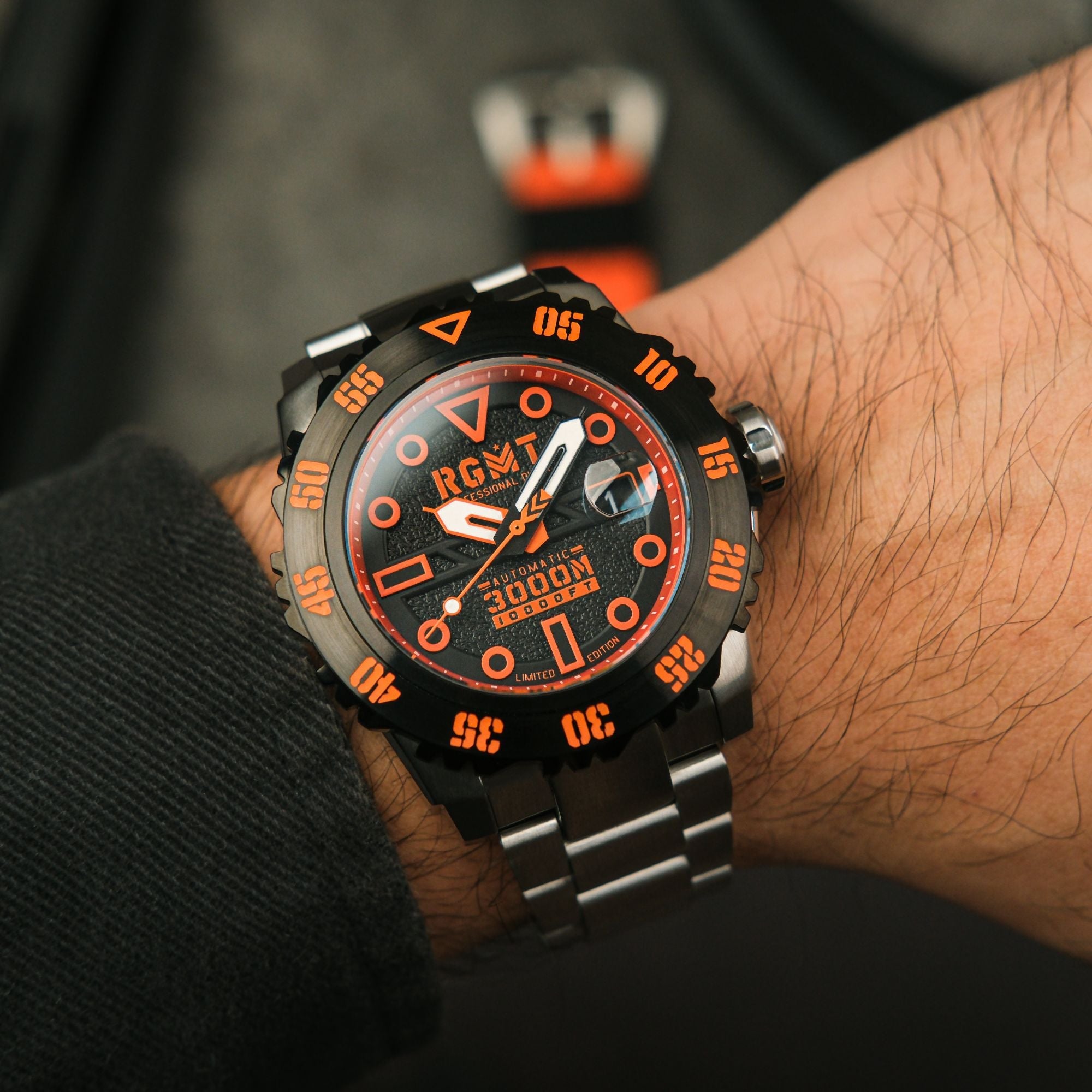 RGMT RGMT Ohio Automatic Limited Edition Orange Black Watch RG-8034-0I