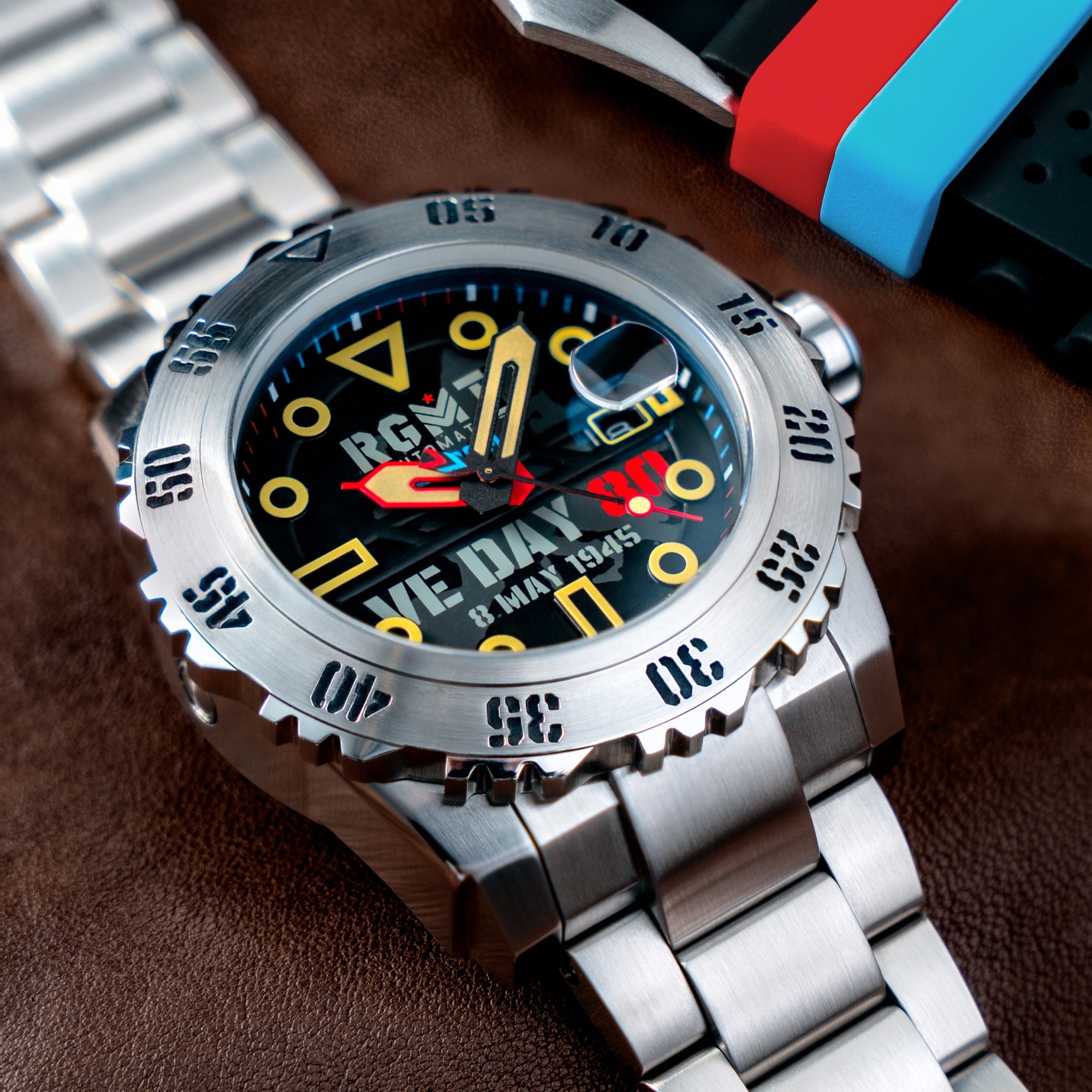 RGMT RGMT Ohio Automatic VE-Day 80TH Limited Edition Victory Black Men's Watch RG-8034-0M