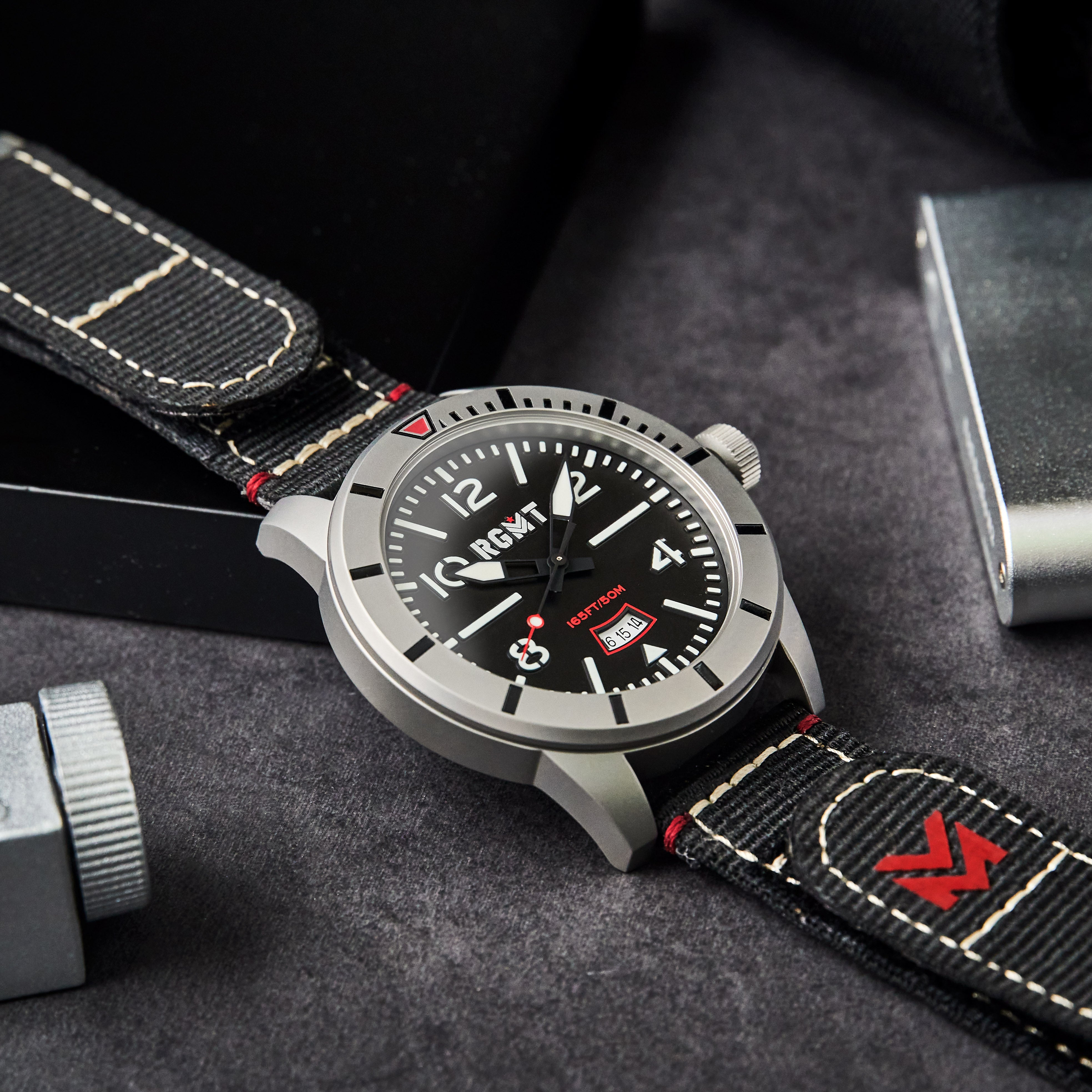 RGMT RGMT Military Men's Target Black Japanese Quartz Watch RG-8052-01