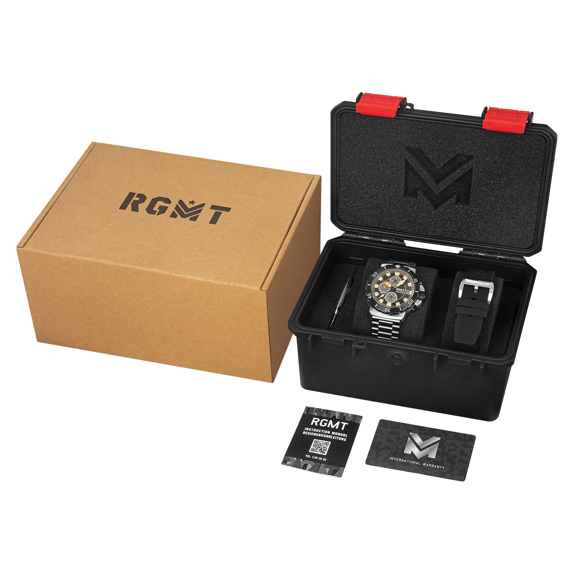 RGMT RGMT Men's Midnight Black Trench Chronograph Watch RG-8058-11