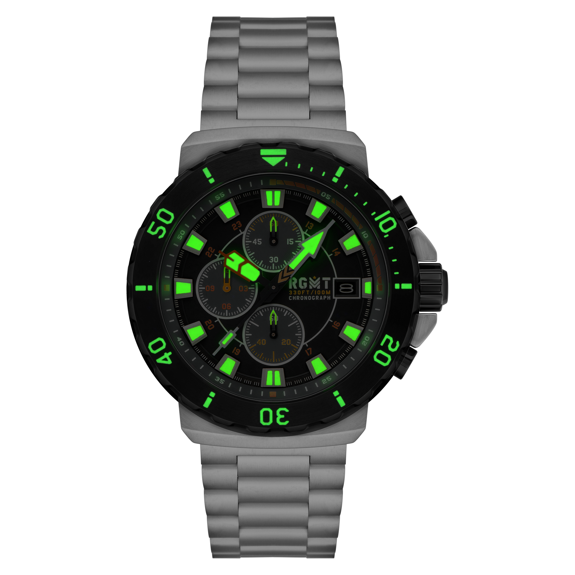 RGMT RGMT Men's Midnight Black Trench Chronograph Watch RG-8058-11