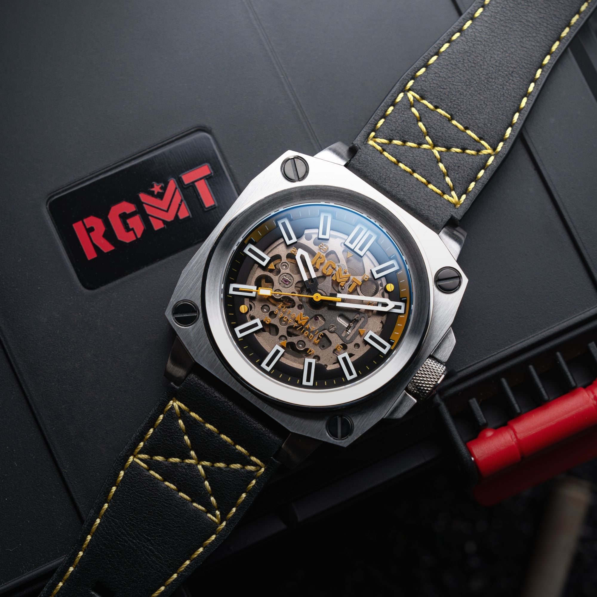 RGMT RGMT Altimeter Skeleton Automatic Ops Yellow Watch RG-8064-03