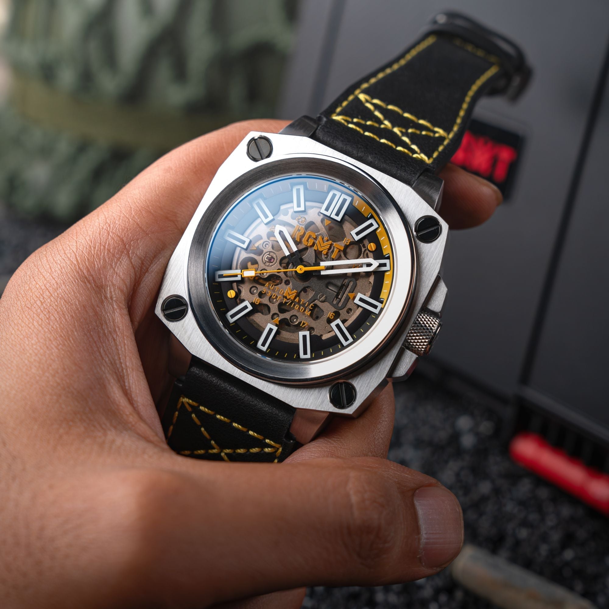 RGMT RGMT Altimeter Skeleton Automatic Ops Yellow Watch RG-8064-03