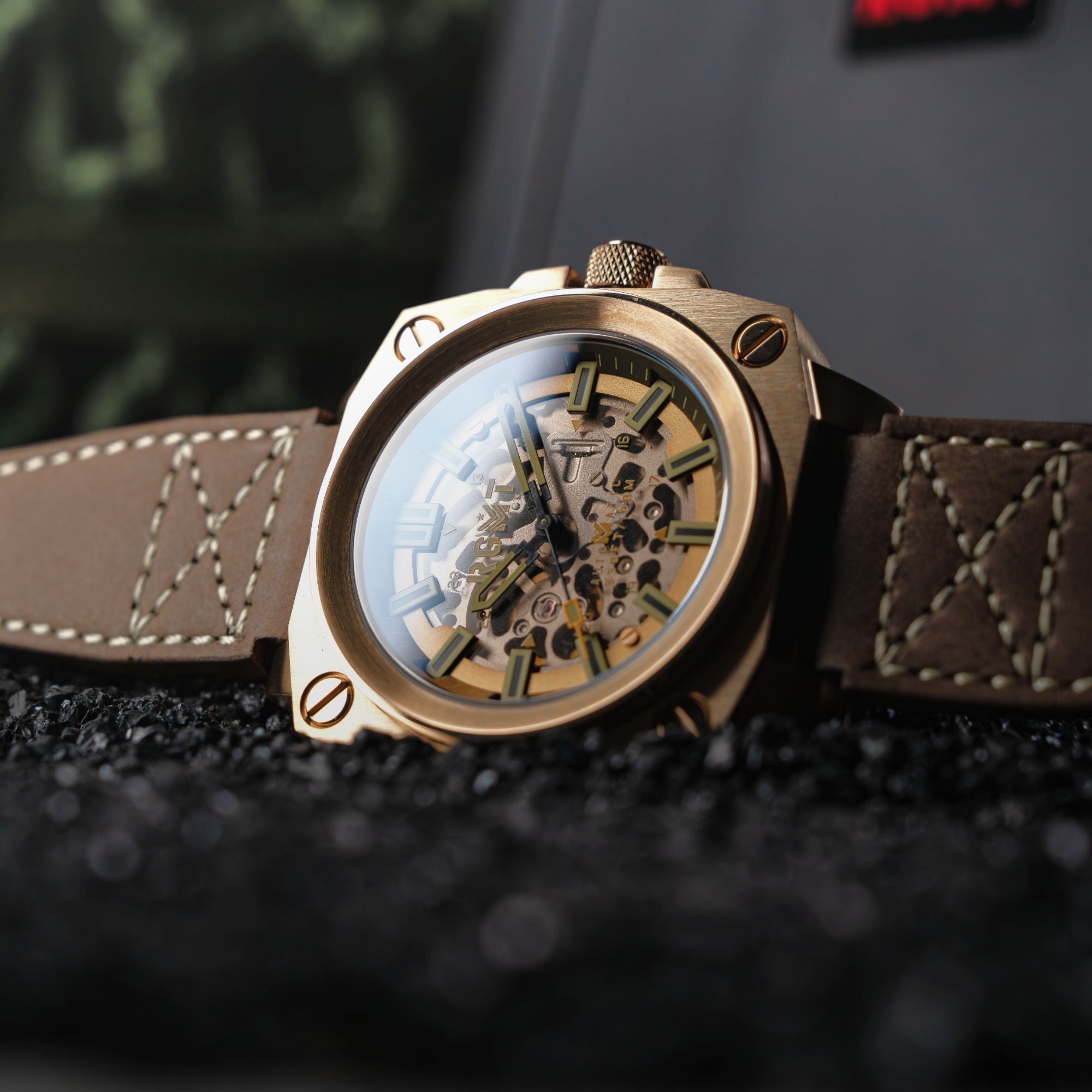 RGMT RGMT Altimeter Skeleton Automatic Khaki Brown Watch RG-8064-04
