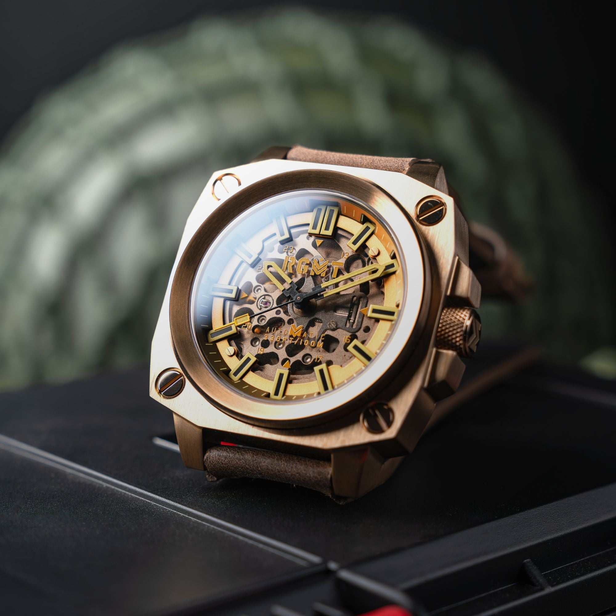 RGMT RGMT Altimeter Skeleton Automatic Khaki Brown Watch RG-8064-04