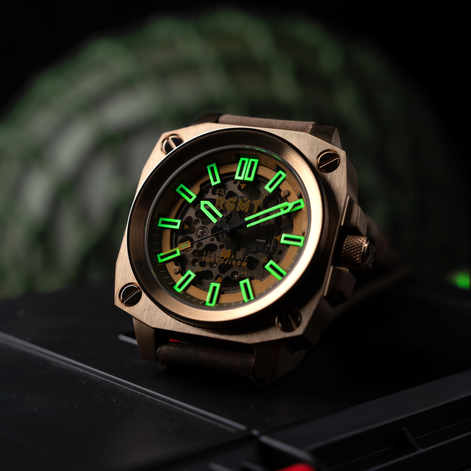 RGMT RGMT Altimeter Skeleton Automatic Khaki Brown Watch RG-8064-04