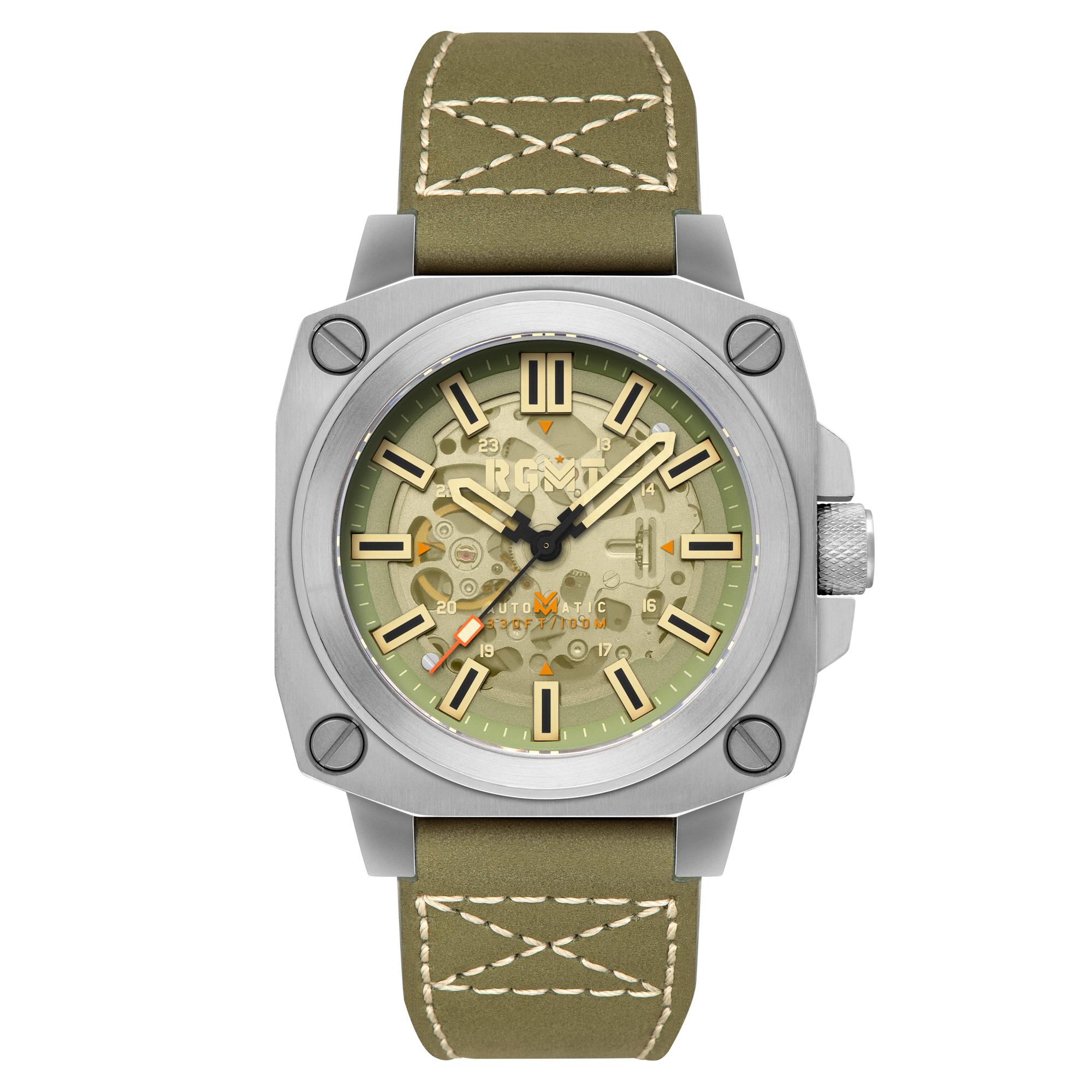 RGMT RGMT Altimeter Skeleton Automatic Sniper Green Men's Watch RG-8064-06