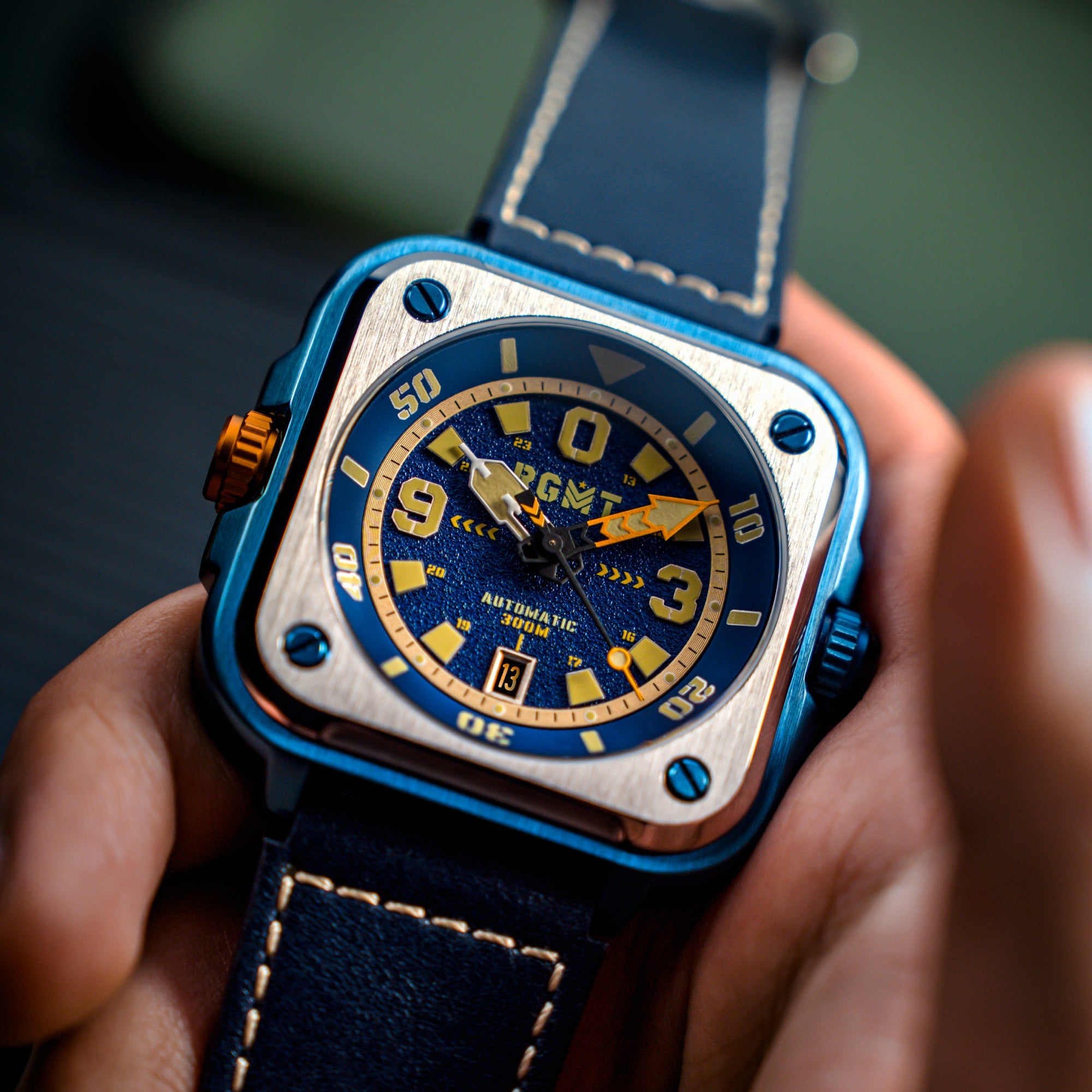 RGMT RGMT Pershing Automatic Battlefield Blue Men's Watch RG-8066-04