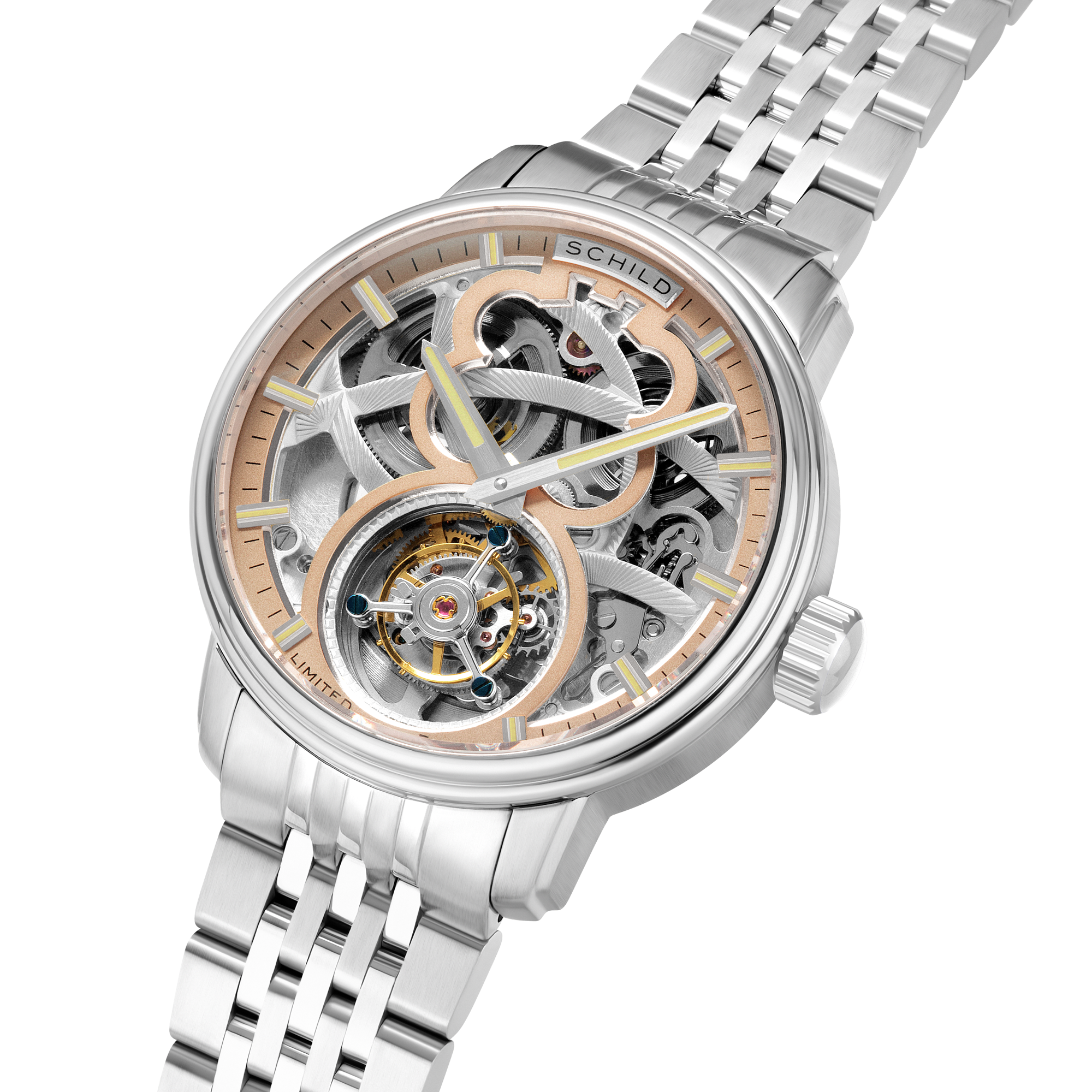 SCHILD Schild Maximillian Tourbillon Limited Edition Salmon Men's Watch SC-1002-66