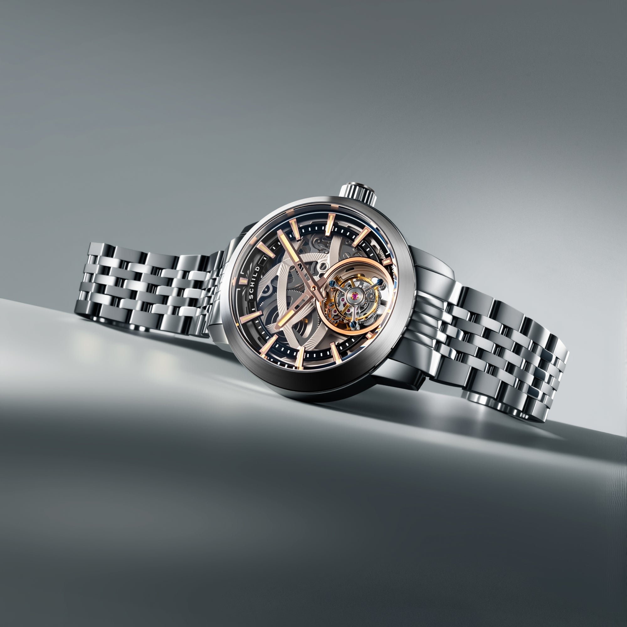 Schild Heinrich Tourbillon Limited Edition Noir Gold Men's Watch SC-1006-BB