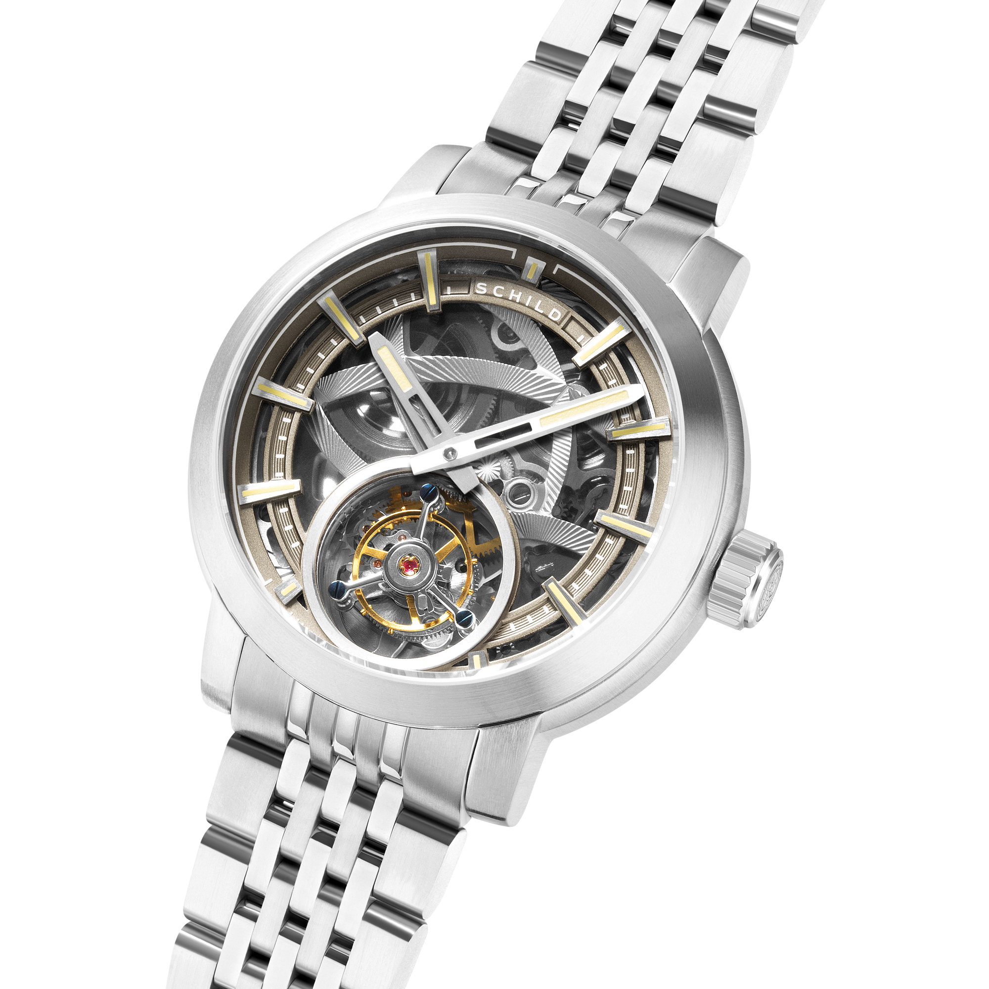 Schild Heinrich Tourbillon Limited Edition Sand Charcoal Men's Watch SC-1006-CC