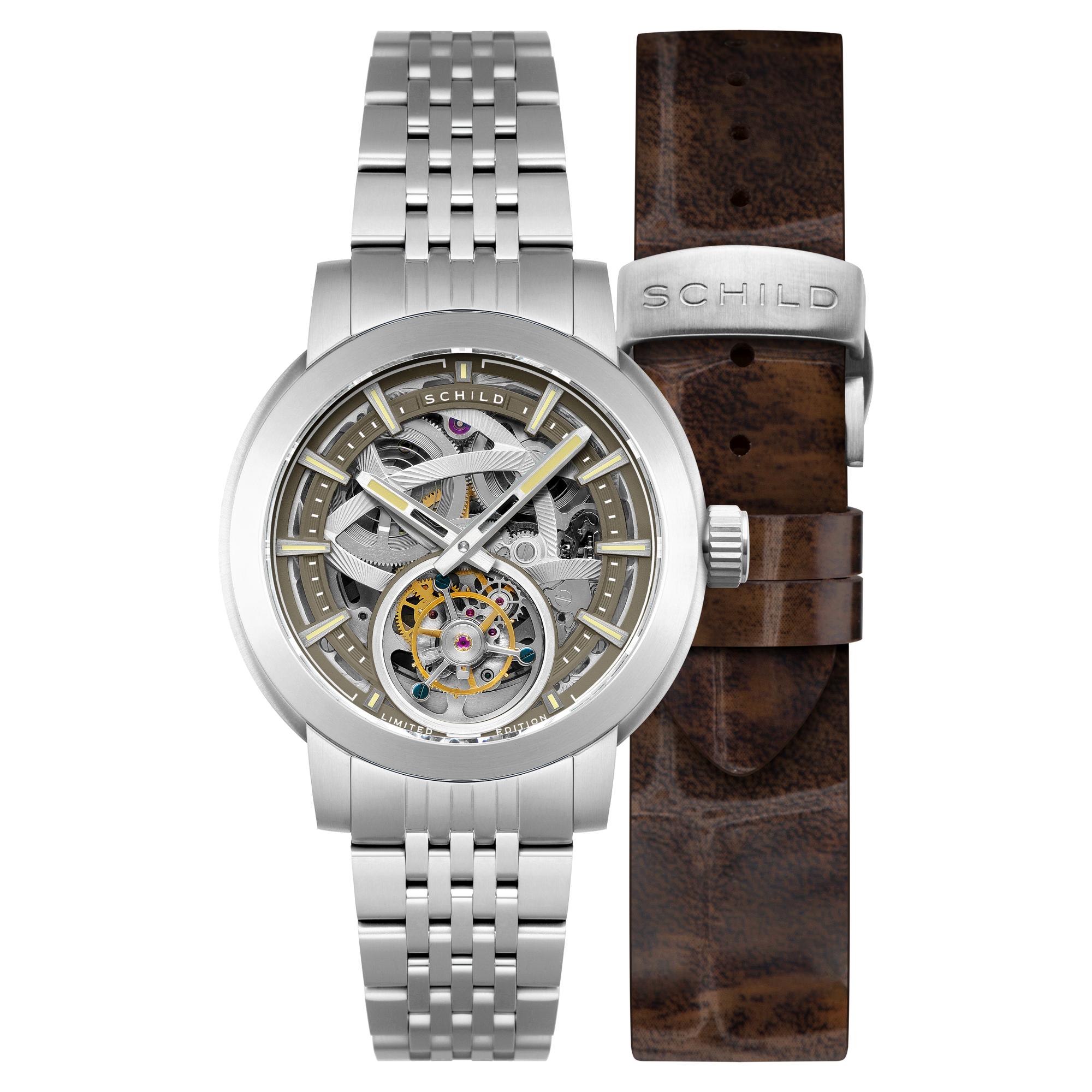 Schild Heinrich Tourbillon Limited Edition Sand Charcoal Men's Watch SC-1006-CC