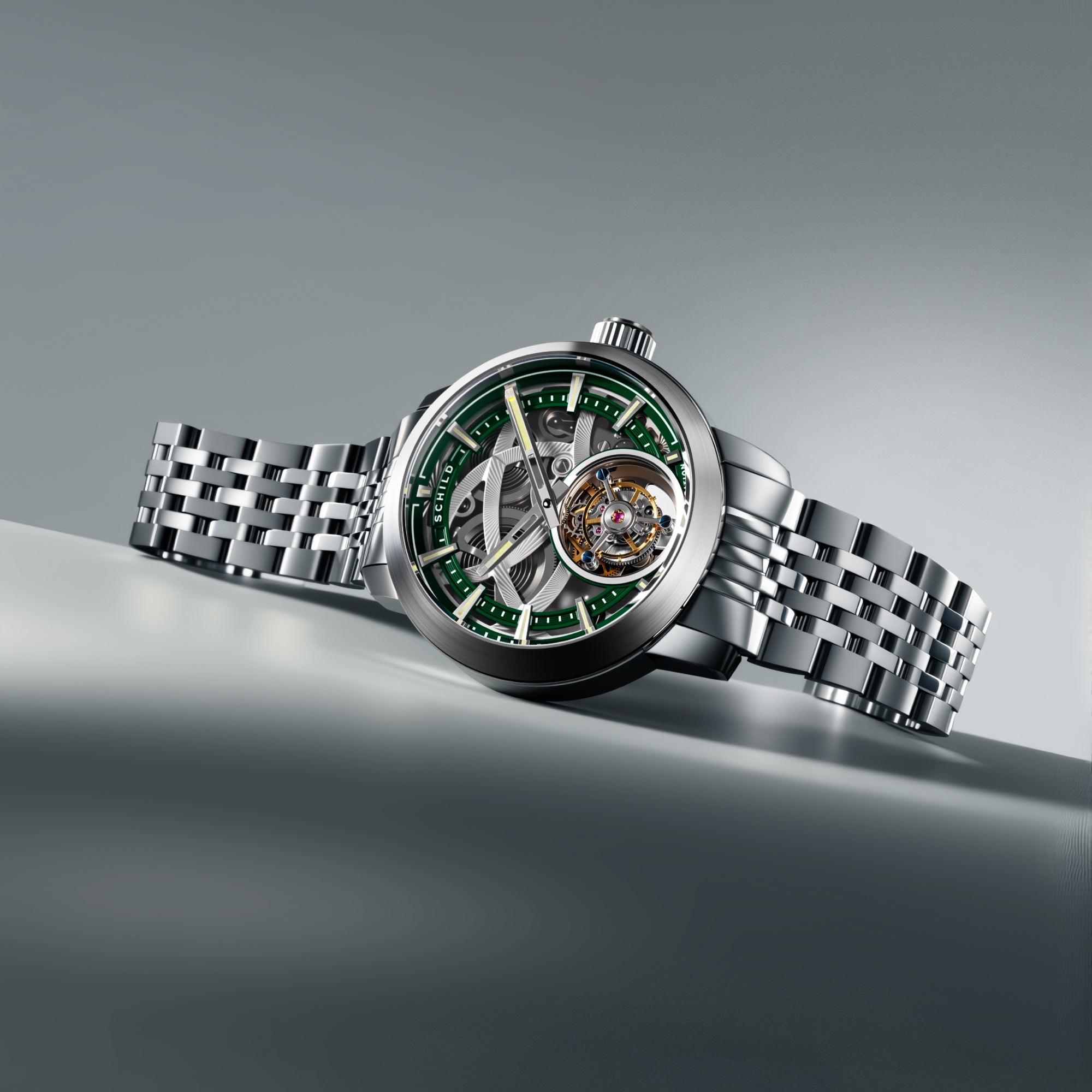 Schild Heinrich Tourbillon Limited Edition Emerald Mist Men's Watch SC-1006-EE
