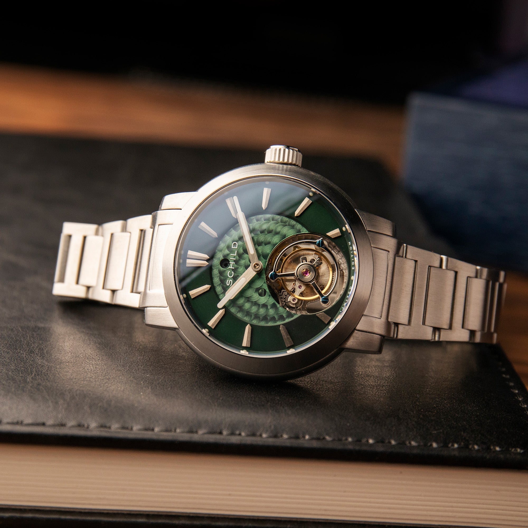 SCHILD Schild Freidrich Tourbillon Deep Teal Men's Limited Edition Watch SC-1010-33-D (Damaged Packaging)