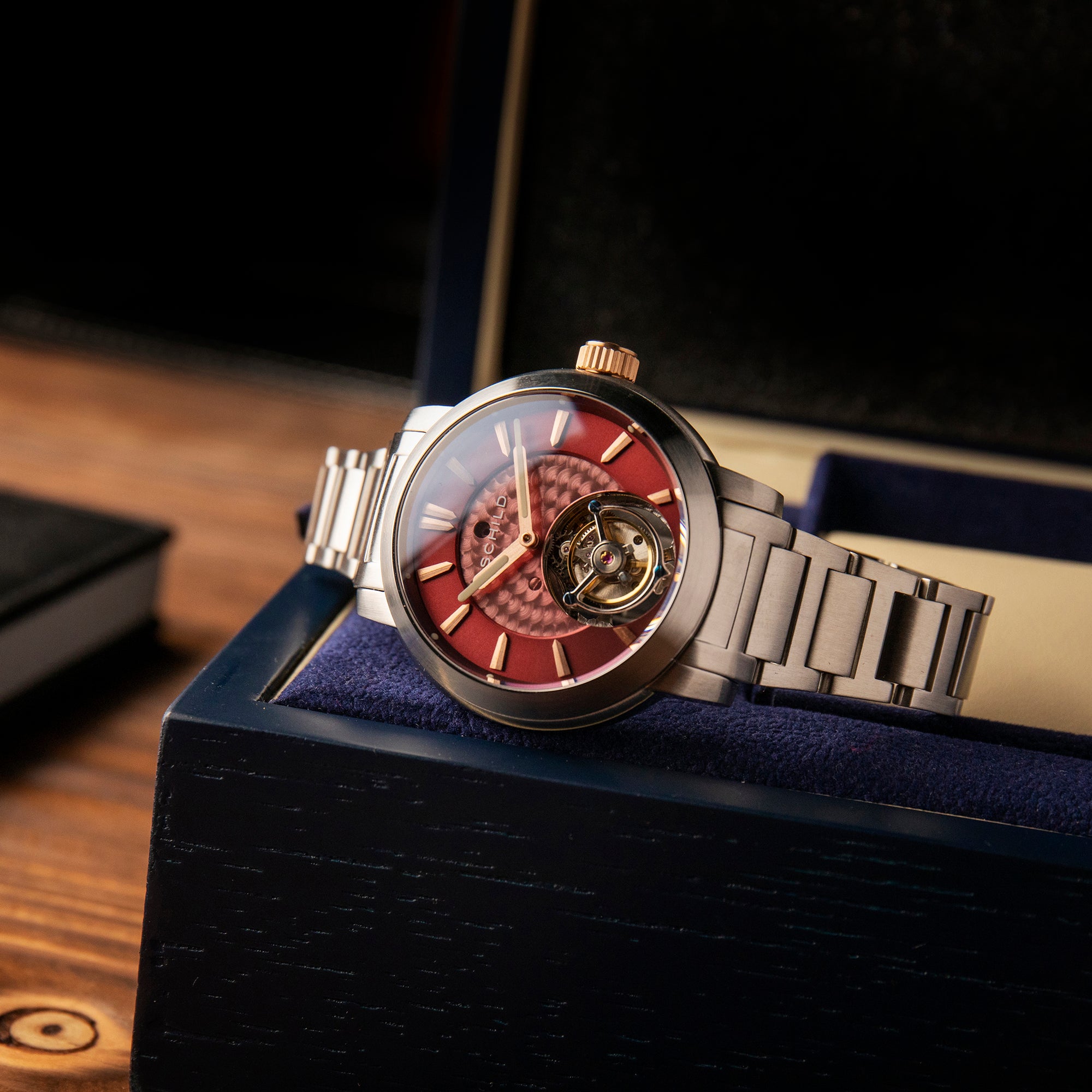 SCHILD Schild Burgundy Freidrich Tourbillon Men's Limited Edition Men's Watch SC-1010-44