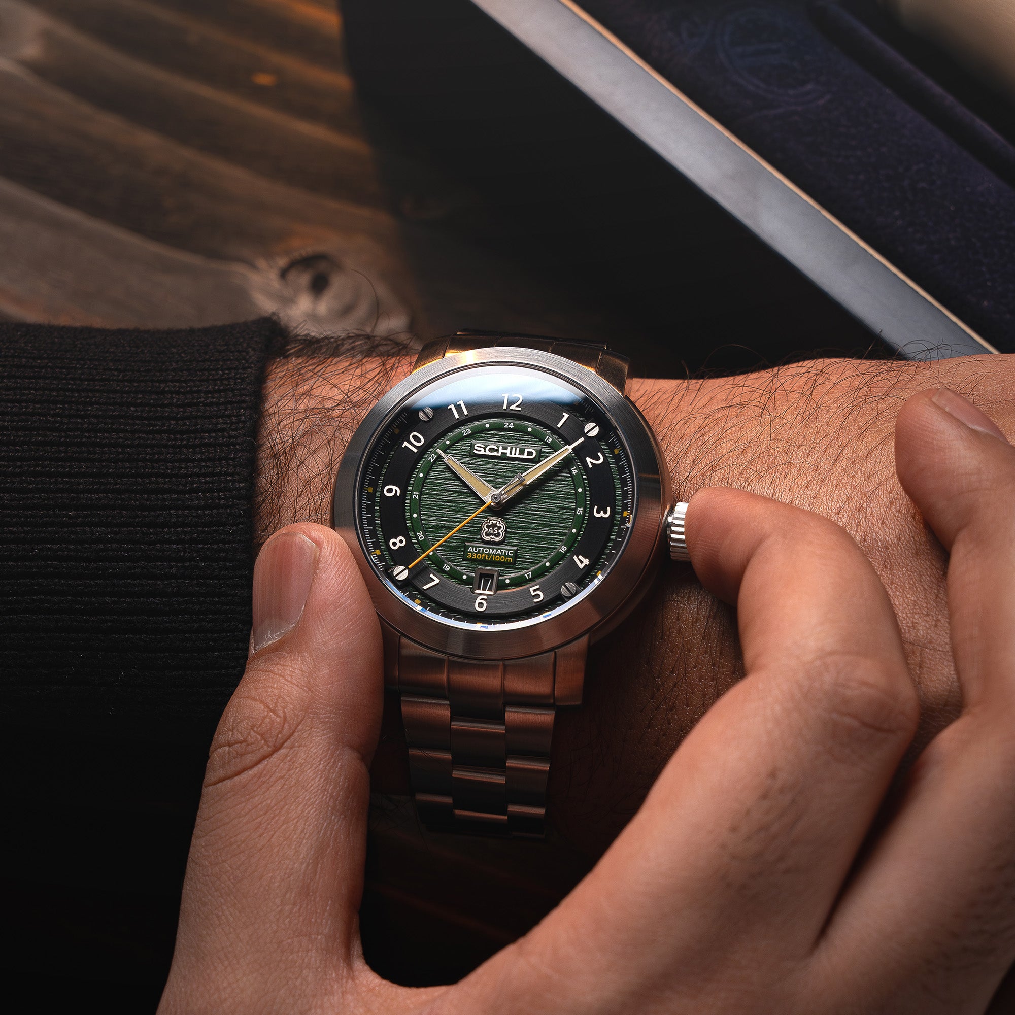 SCHILD Schild Heinrich Swiss Automatic Lake Green Men's Limited Edition Watch SC-1014-33